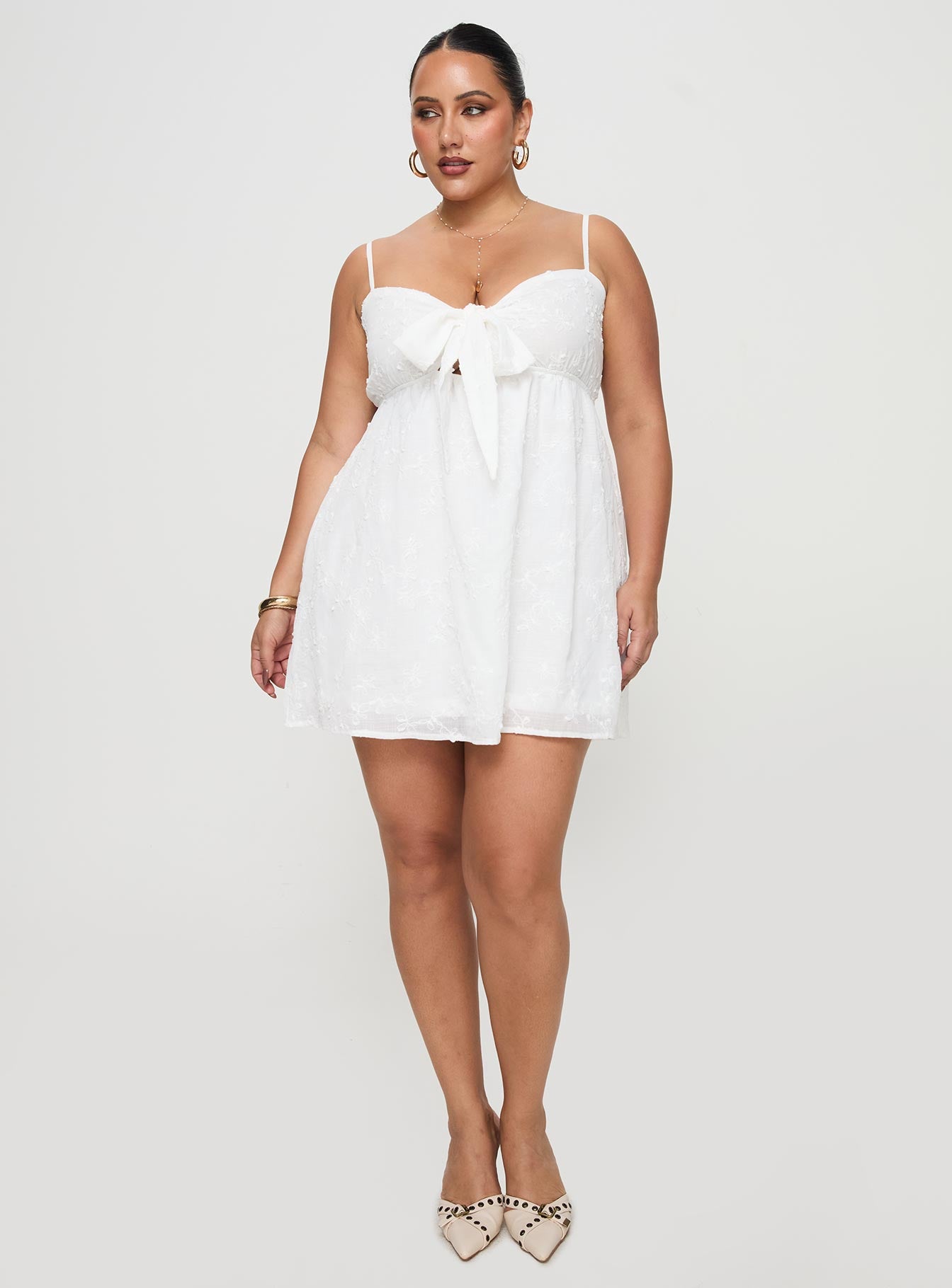 Granno Mini Dress White Curve - Image 3