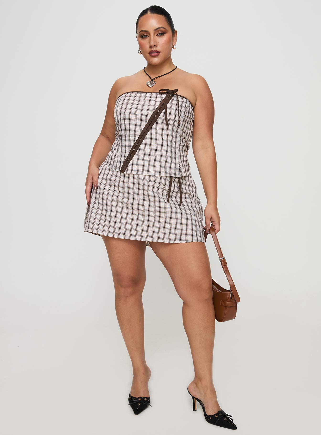 Be My Baby Top Plaid Curve - Image 3