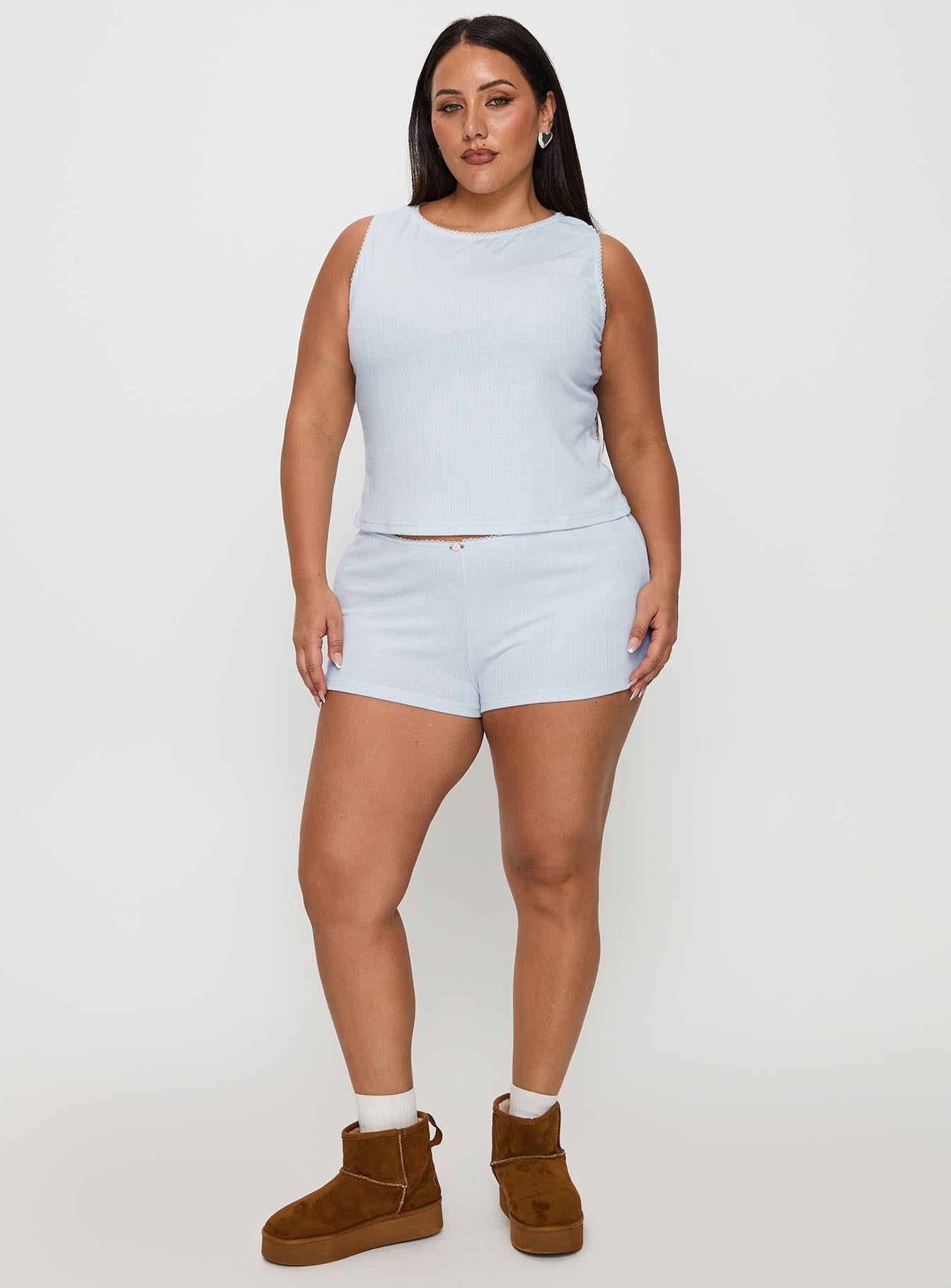 Serenitie Pointelle Sleep Set Blue Curve - Image 3