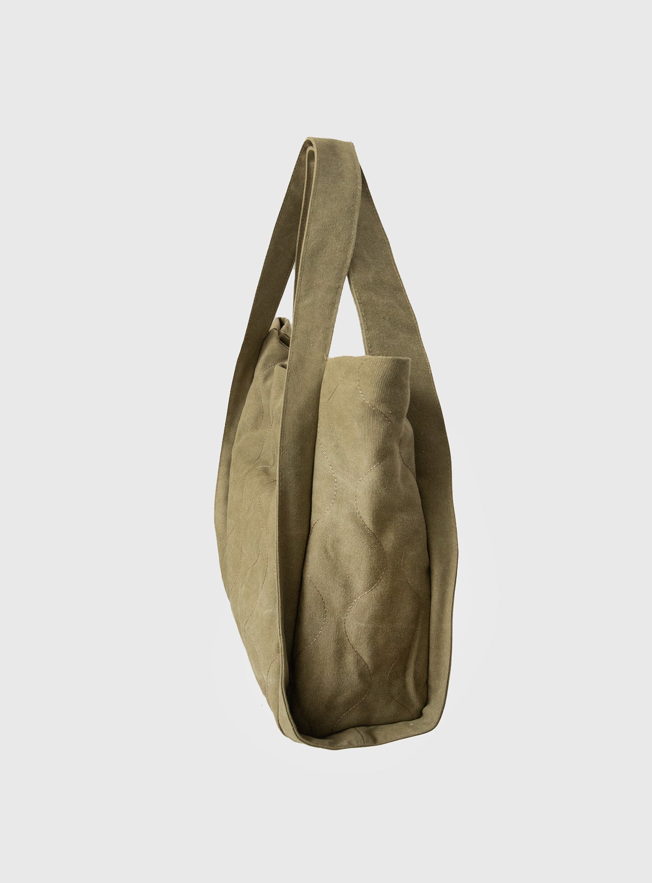 Wandra Quilted Tote Bag Green - Image 3