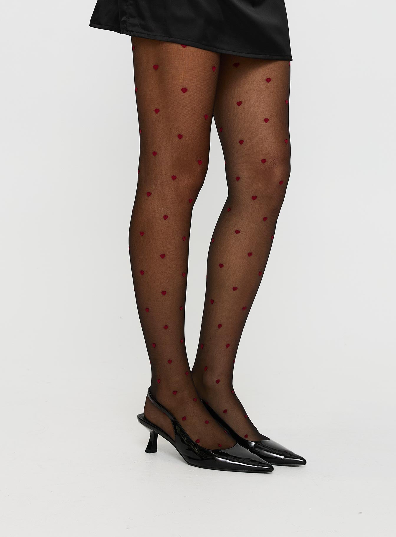 In My Heart Stockings Black / Red - Image 3