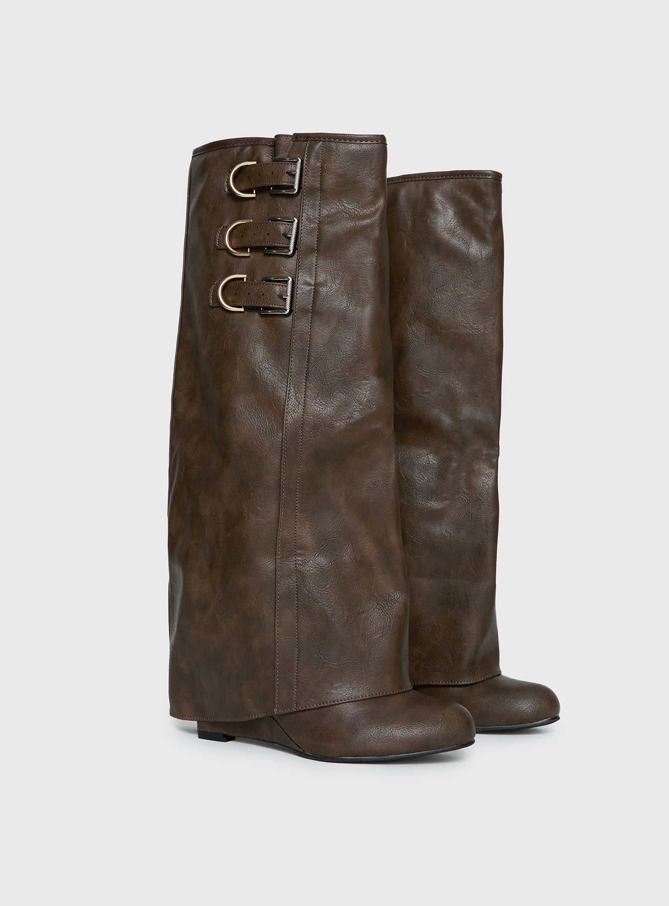 Ritz Knee High Boots Brown - Image 3