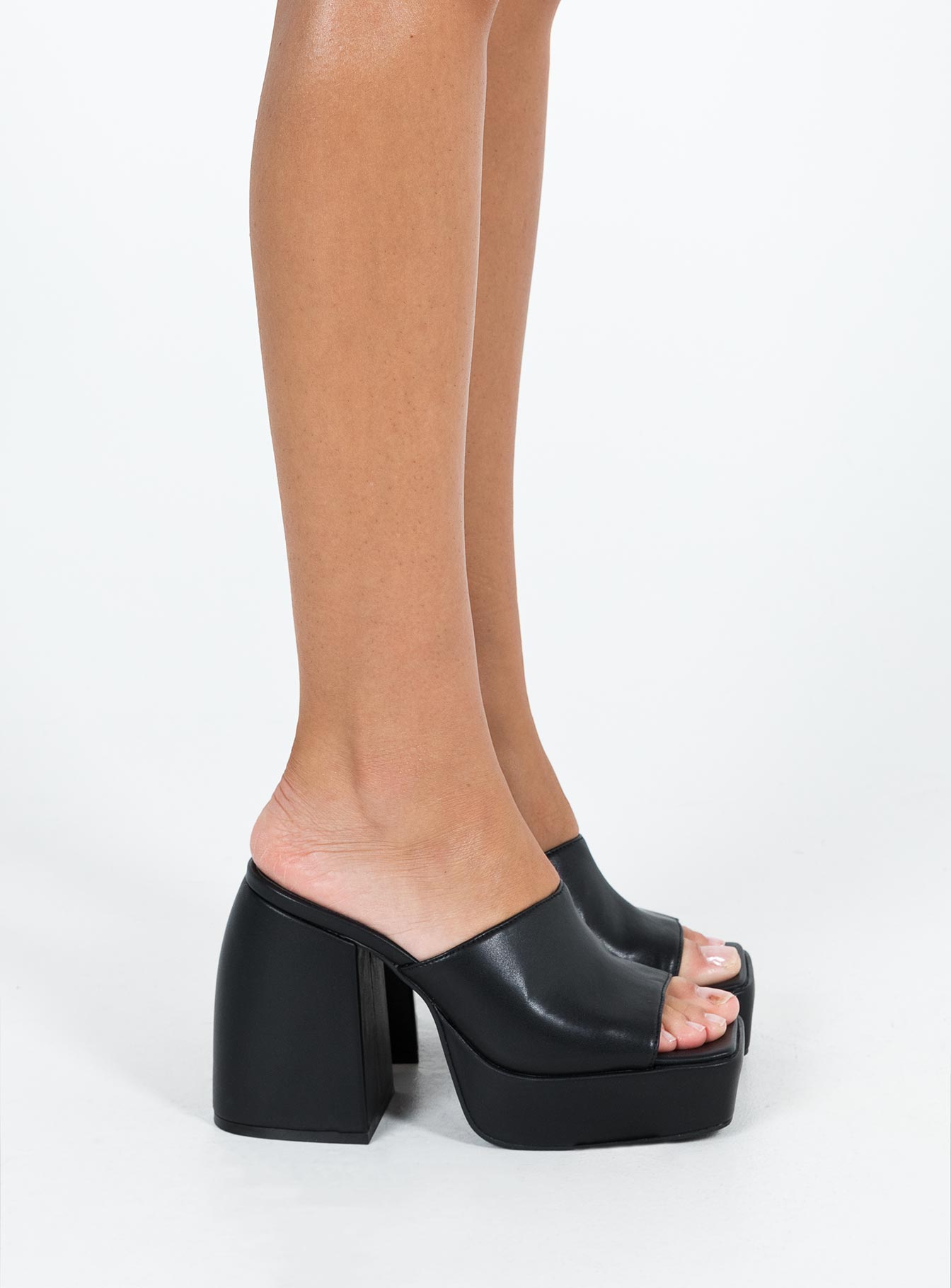 Hazel Platform Heels Black - Image 3