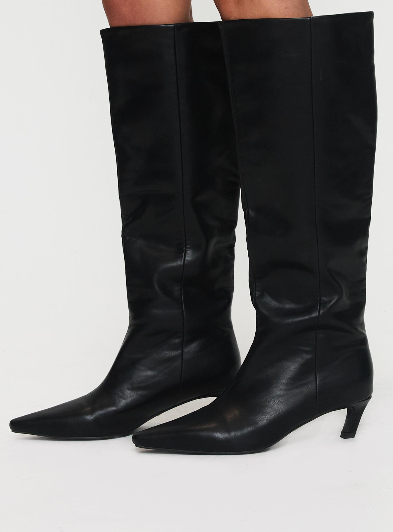 Flaura Knee High Boots Black - Image 3