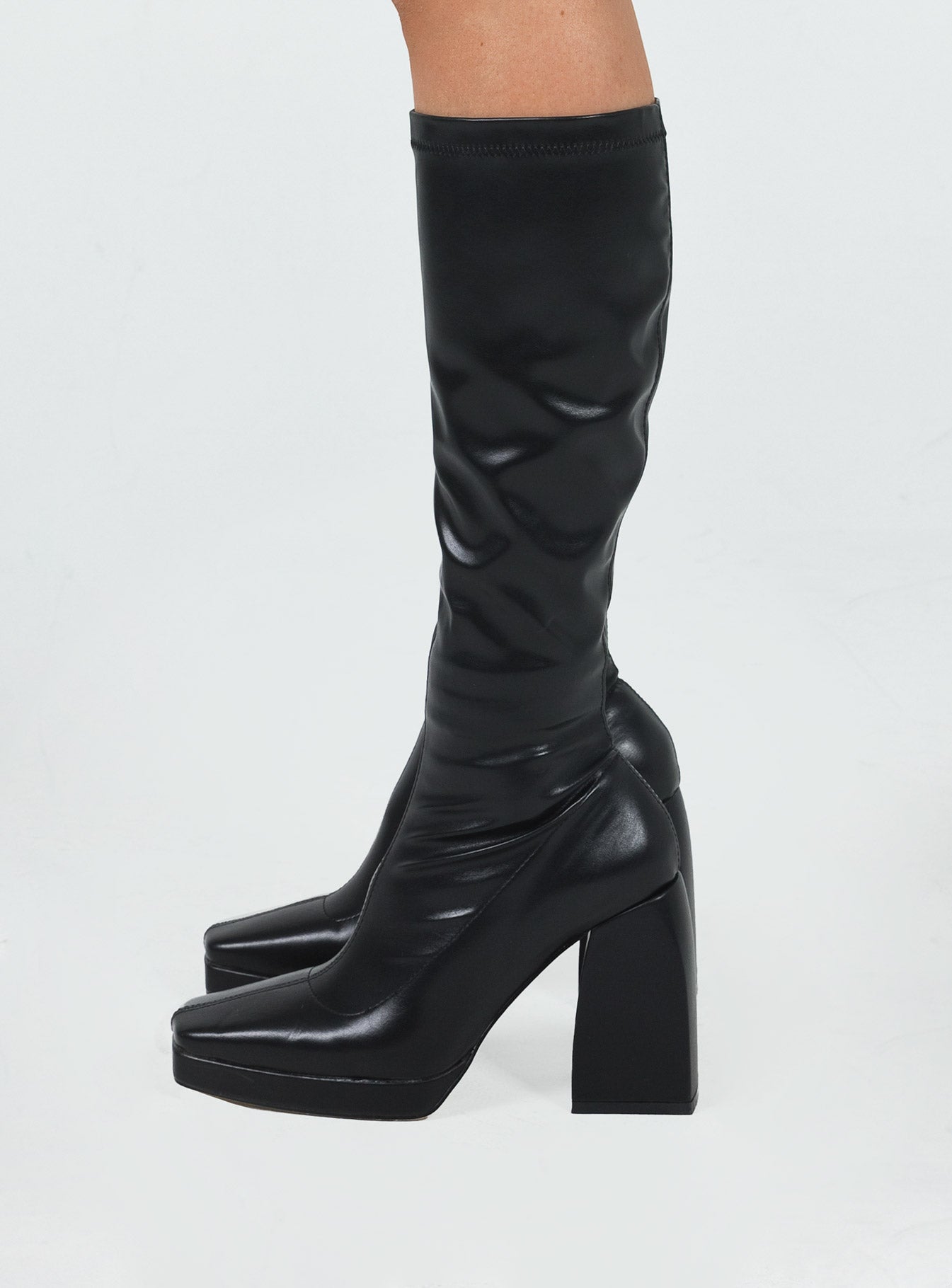 Zayas Knee High Boots Black - Image 3