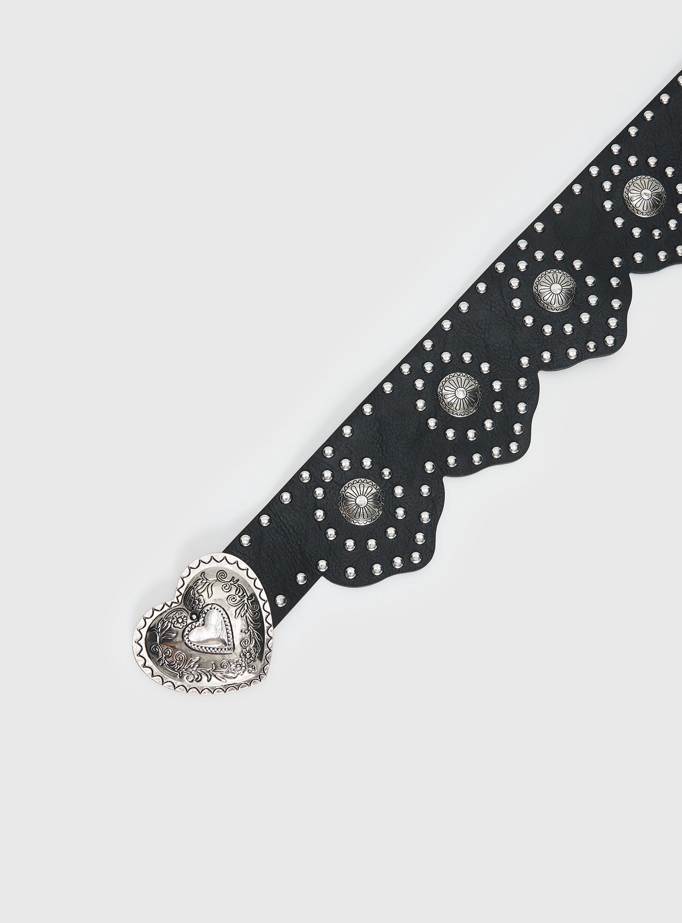 Outta Town Heart Buckle Belt Black / Silver - Image 3