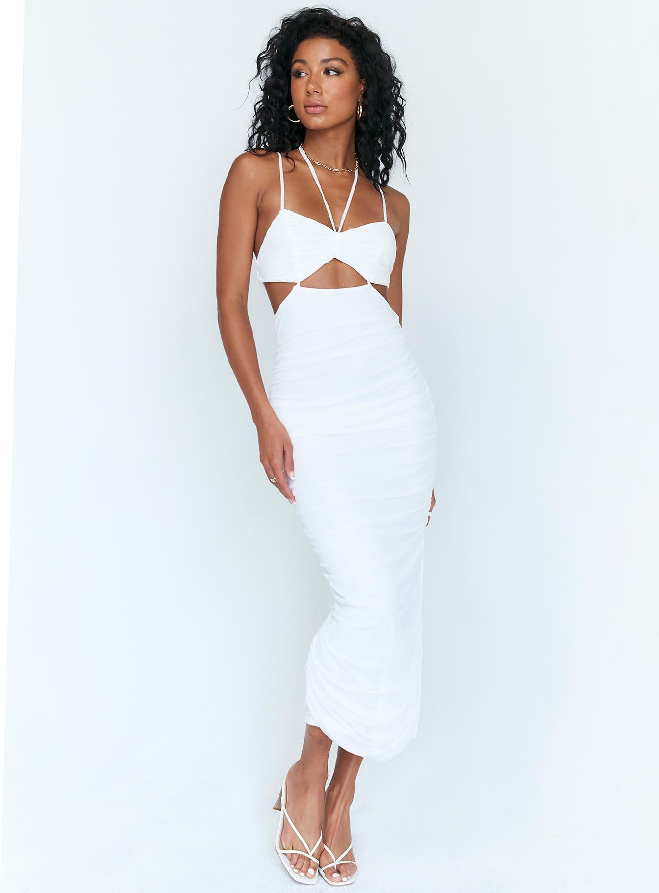 Alice Midi Dress White - Image 2