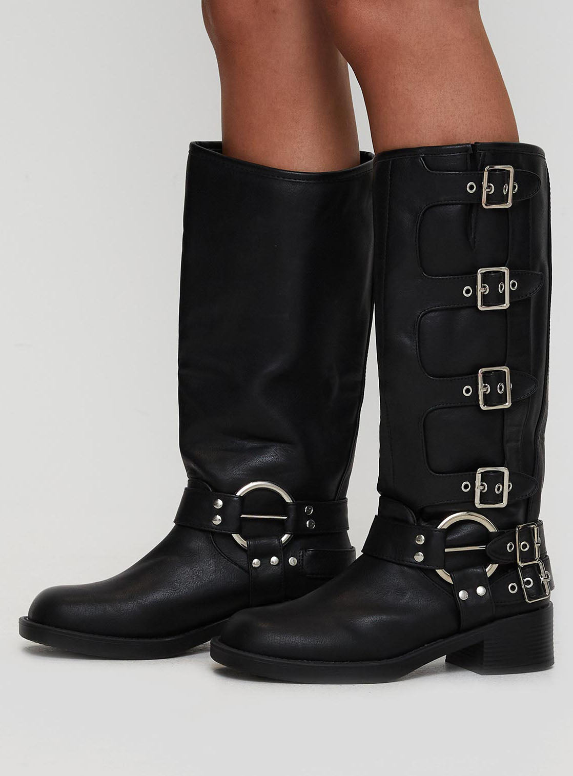 Buckle Down Boots Black - Image 3