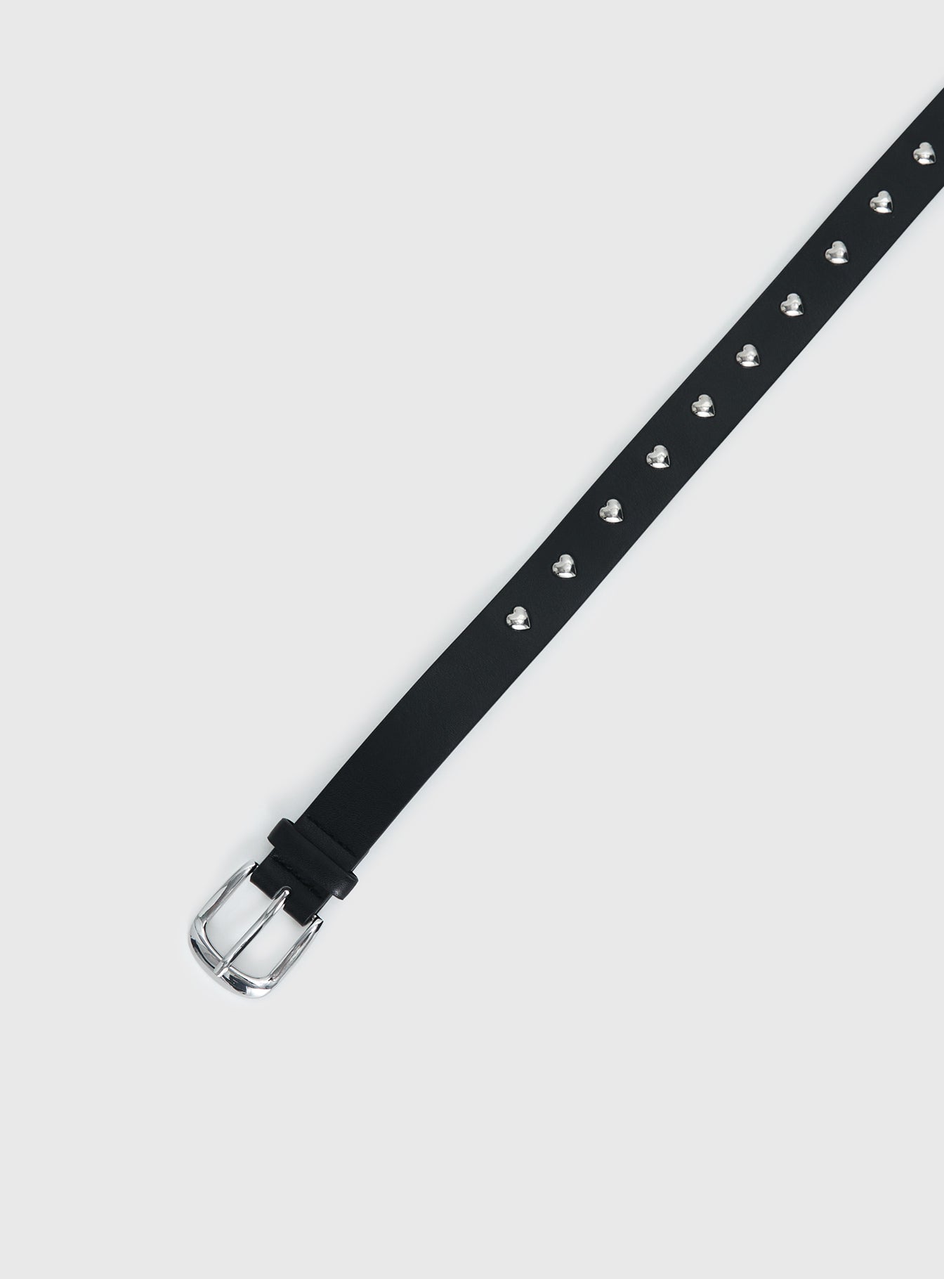 Speakeasy Heart Studded Belt Black / Silver - Image 3