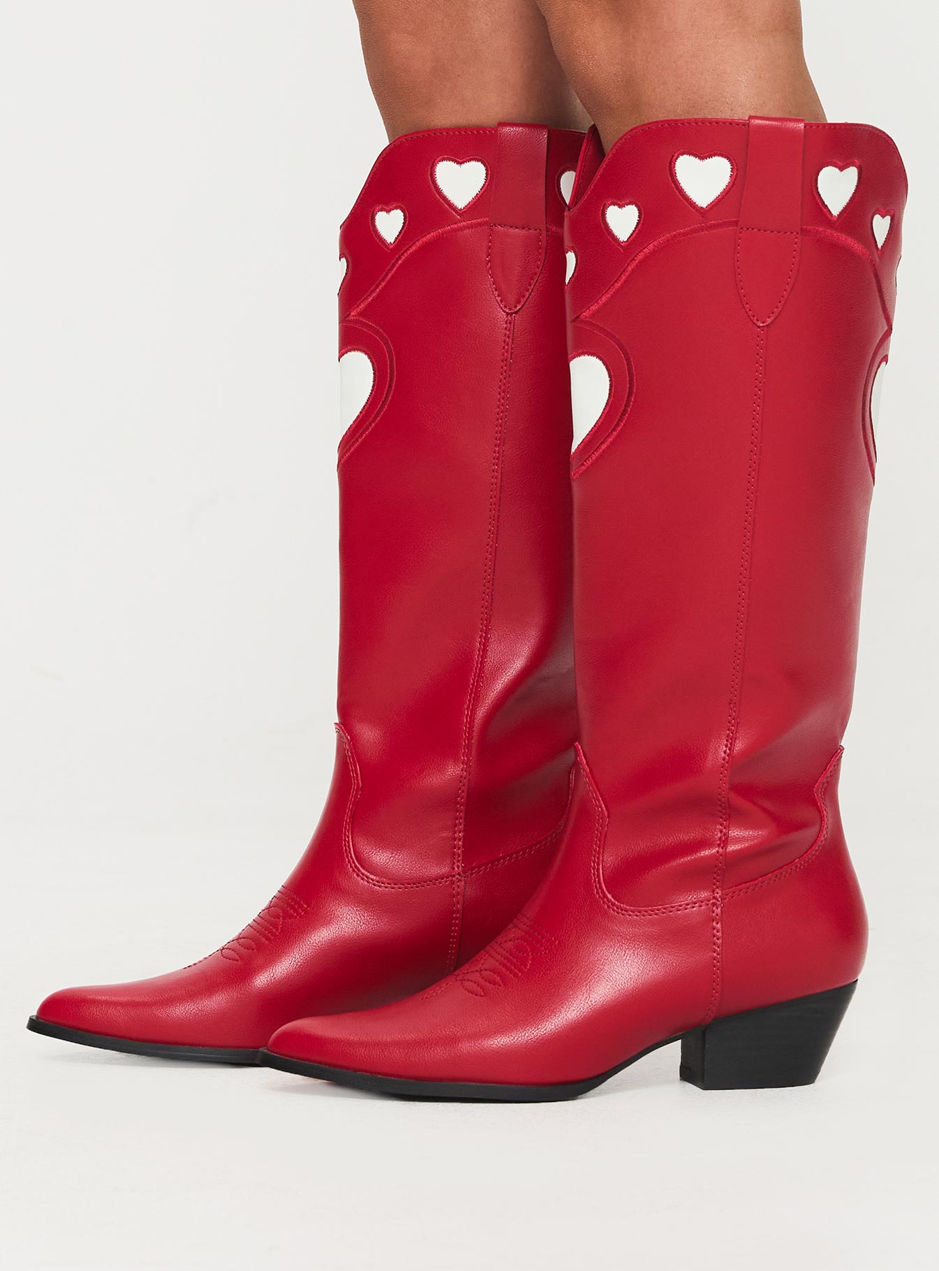 Billini Velma Cowboy Boots Scarlet Red - Image 3