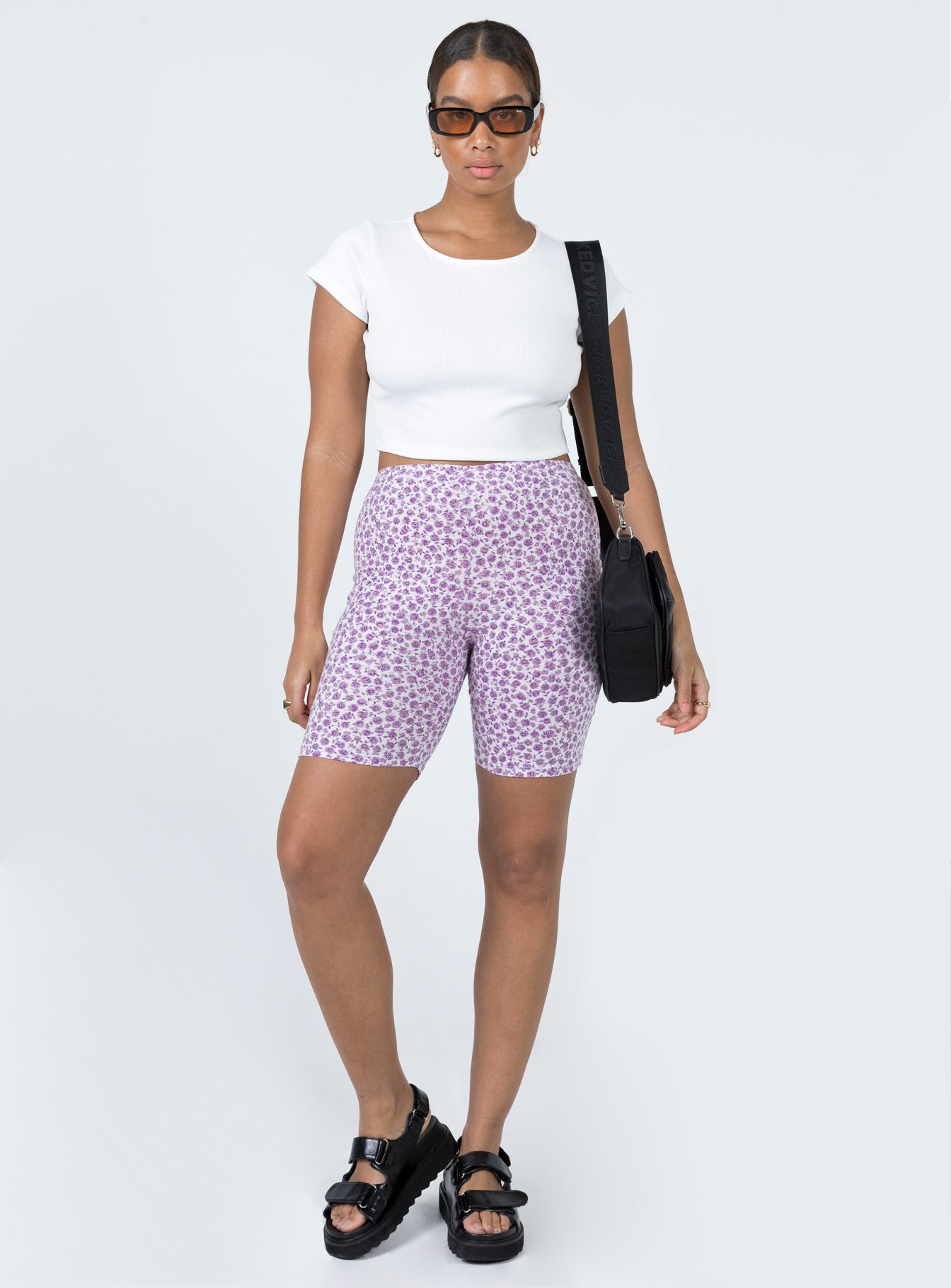 Motel Cycle Short Ditsy Rose Lilac - Image 2