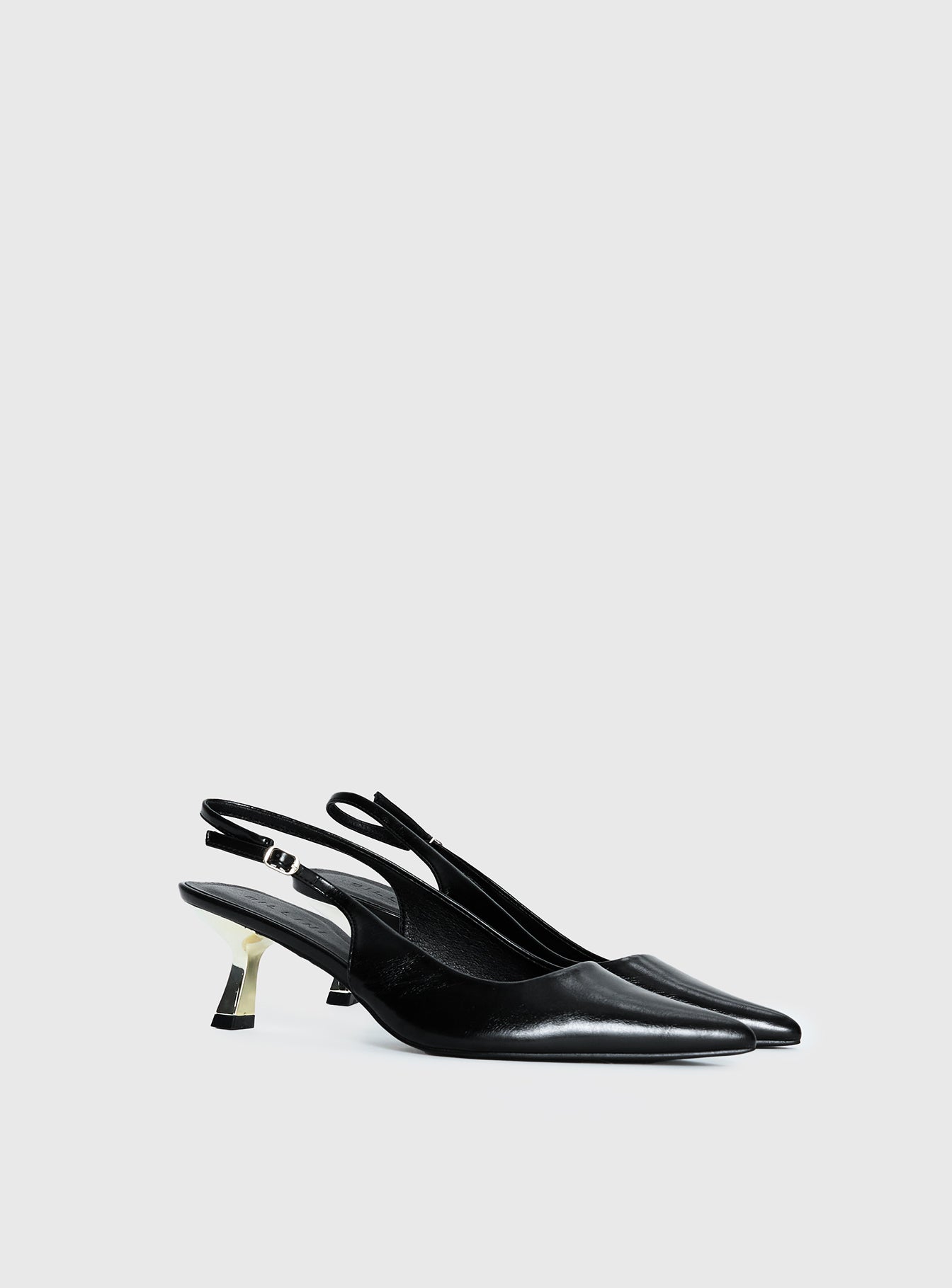 Billini Anaya Pointed Toe Heels Black / Gold - Image 3