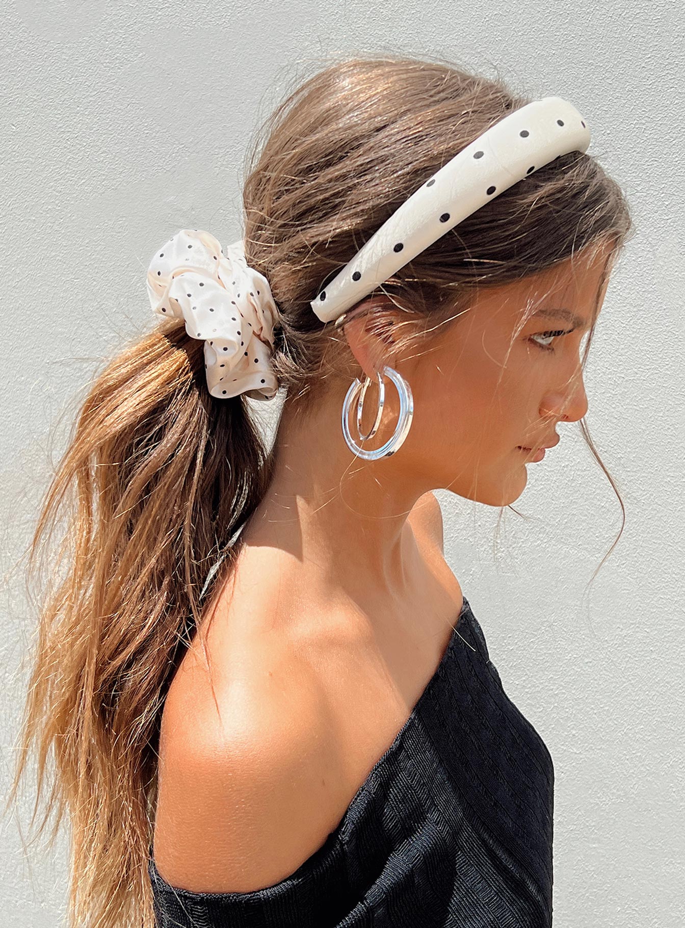 Hughes Scrunchie & Headband Cream - Image 4