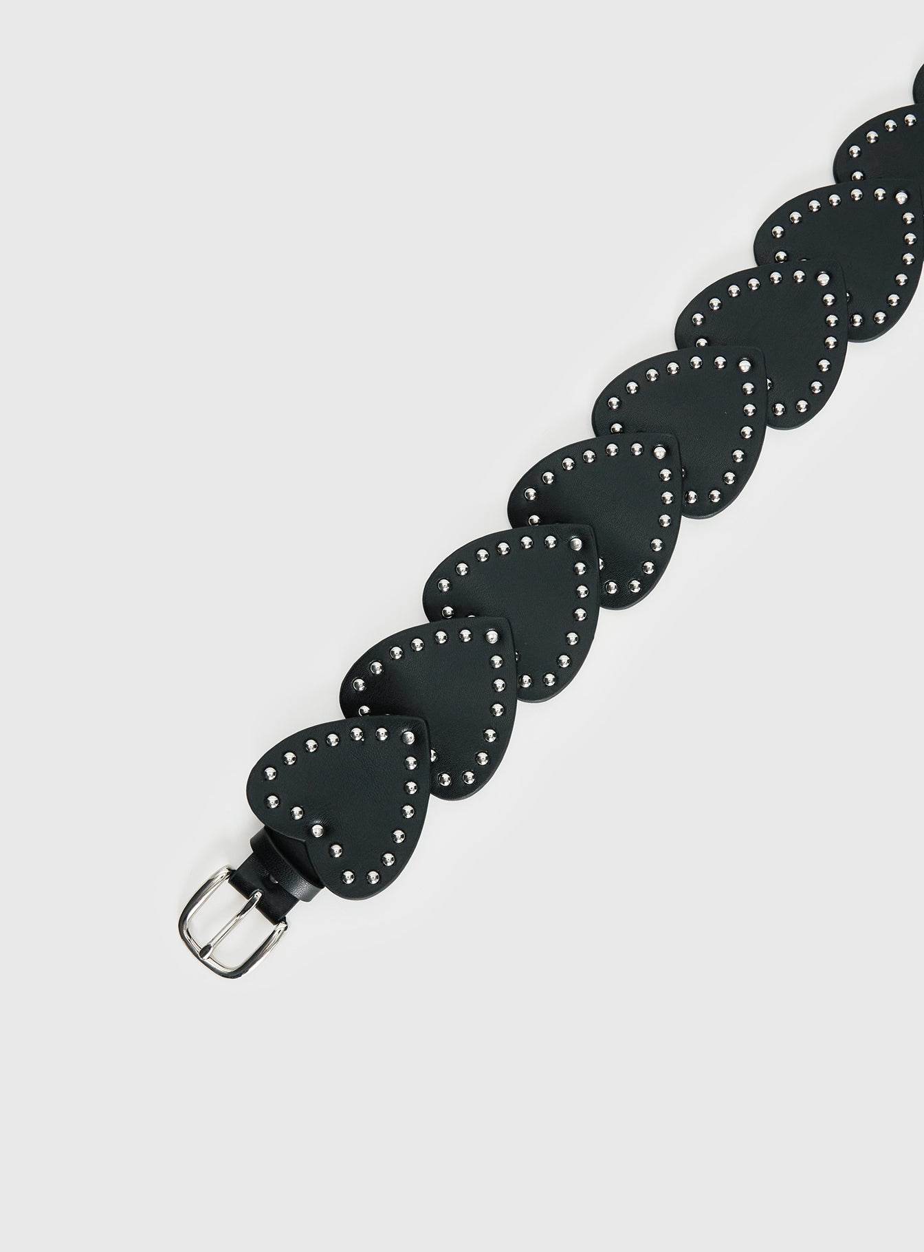 Running Wild Faux Leather Heart Belt Black - Image 3