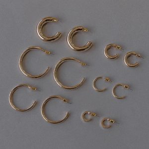 Abbey Rose Hoop Earring Pack Gold