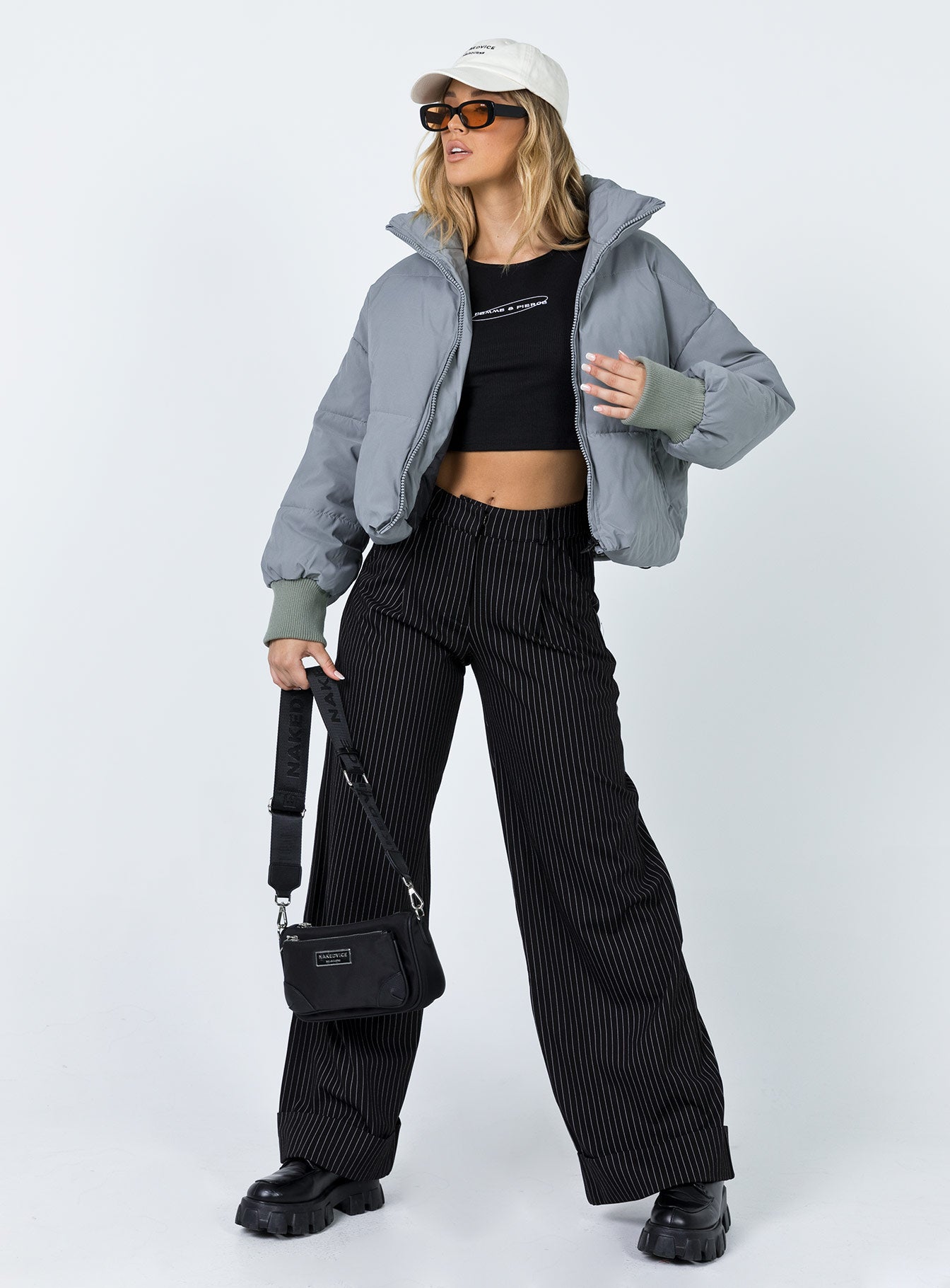 Abe Puffer Jacket Grey - Image 2