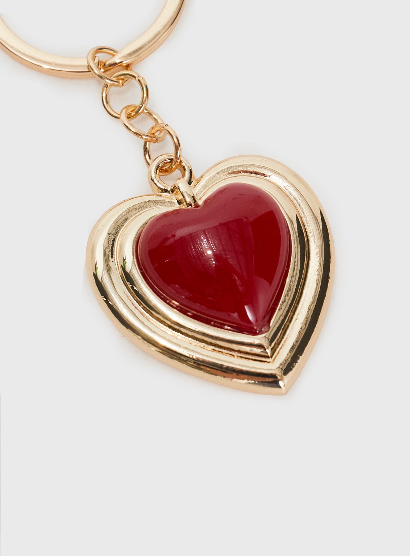 Red Heart Keyring Gold / Red - Image 3