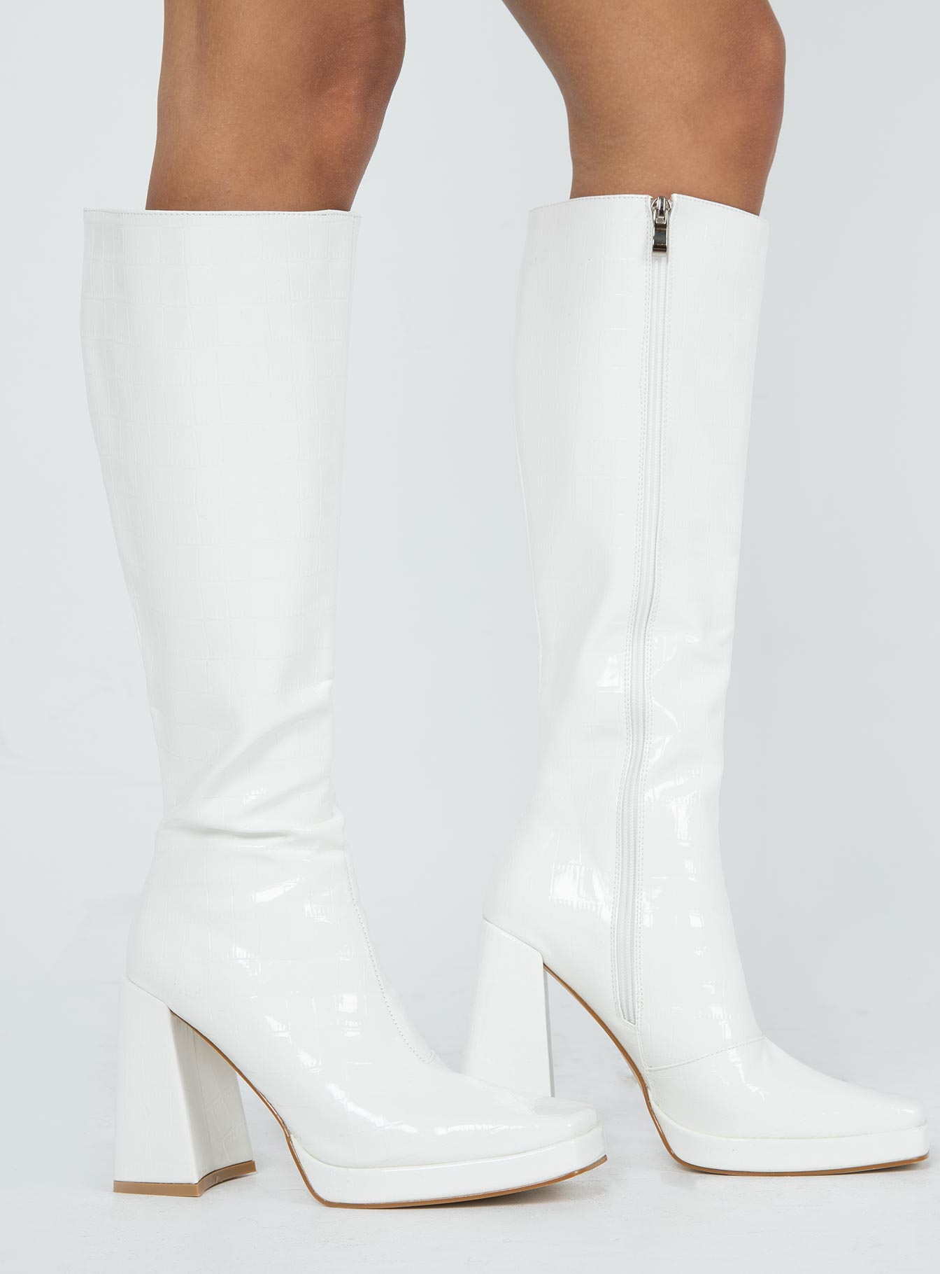 Montgomery Boot White Croc - Image 4