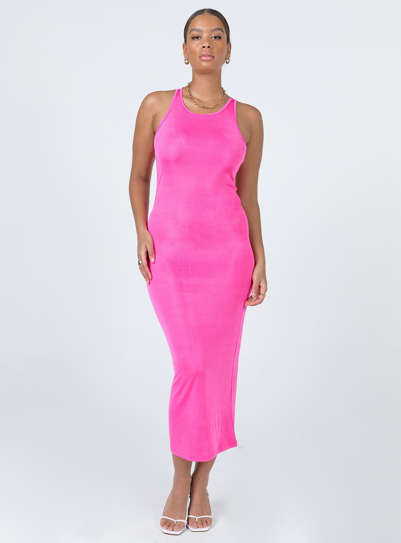 Everlast Midi Dress Hot Pink - Image 3