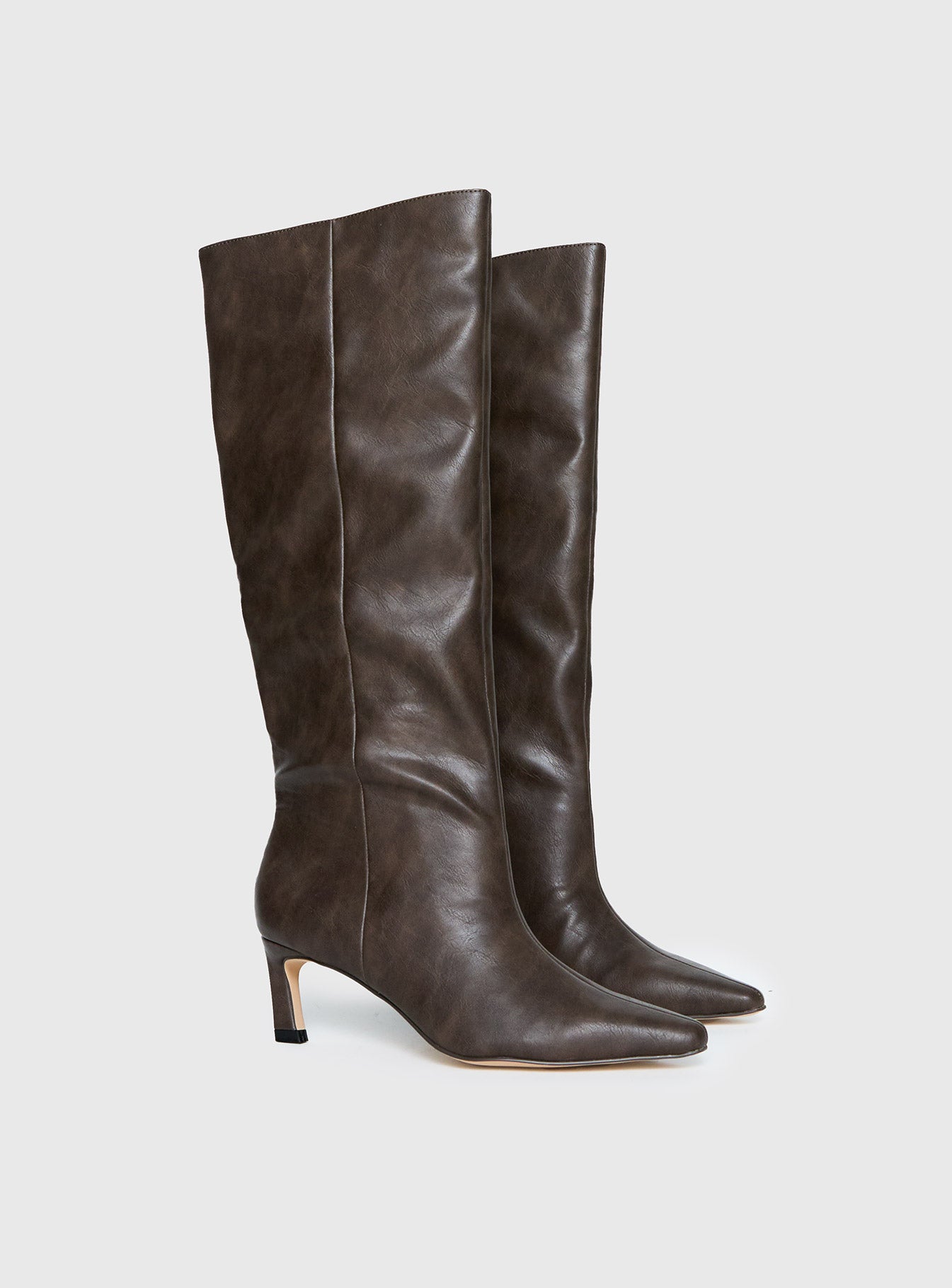 Aminah Knee High Boots Charcoal - Image 3