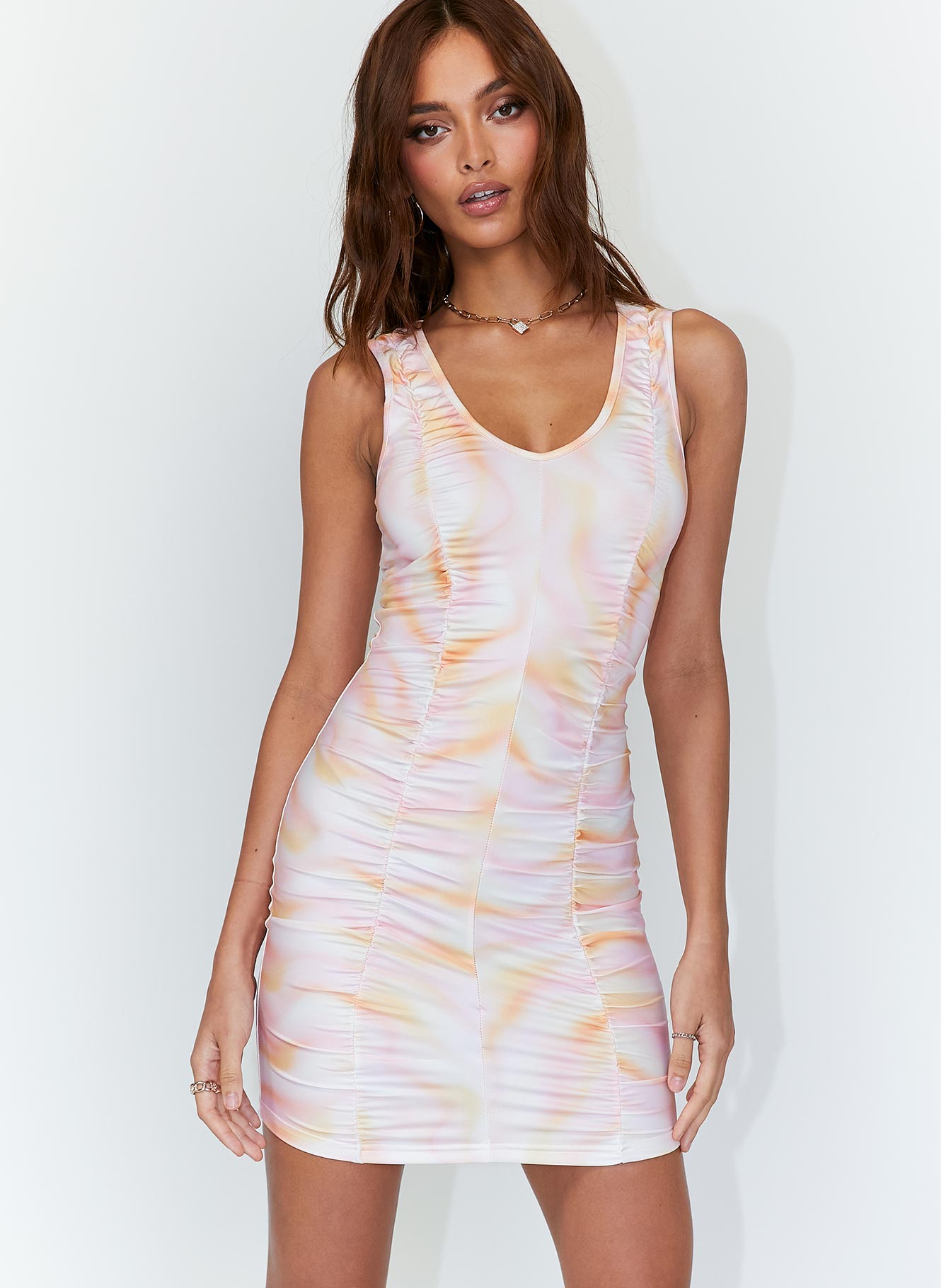 Bianca Mini Dress Orange - Image 2