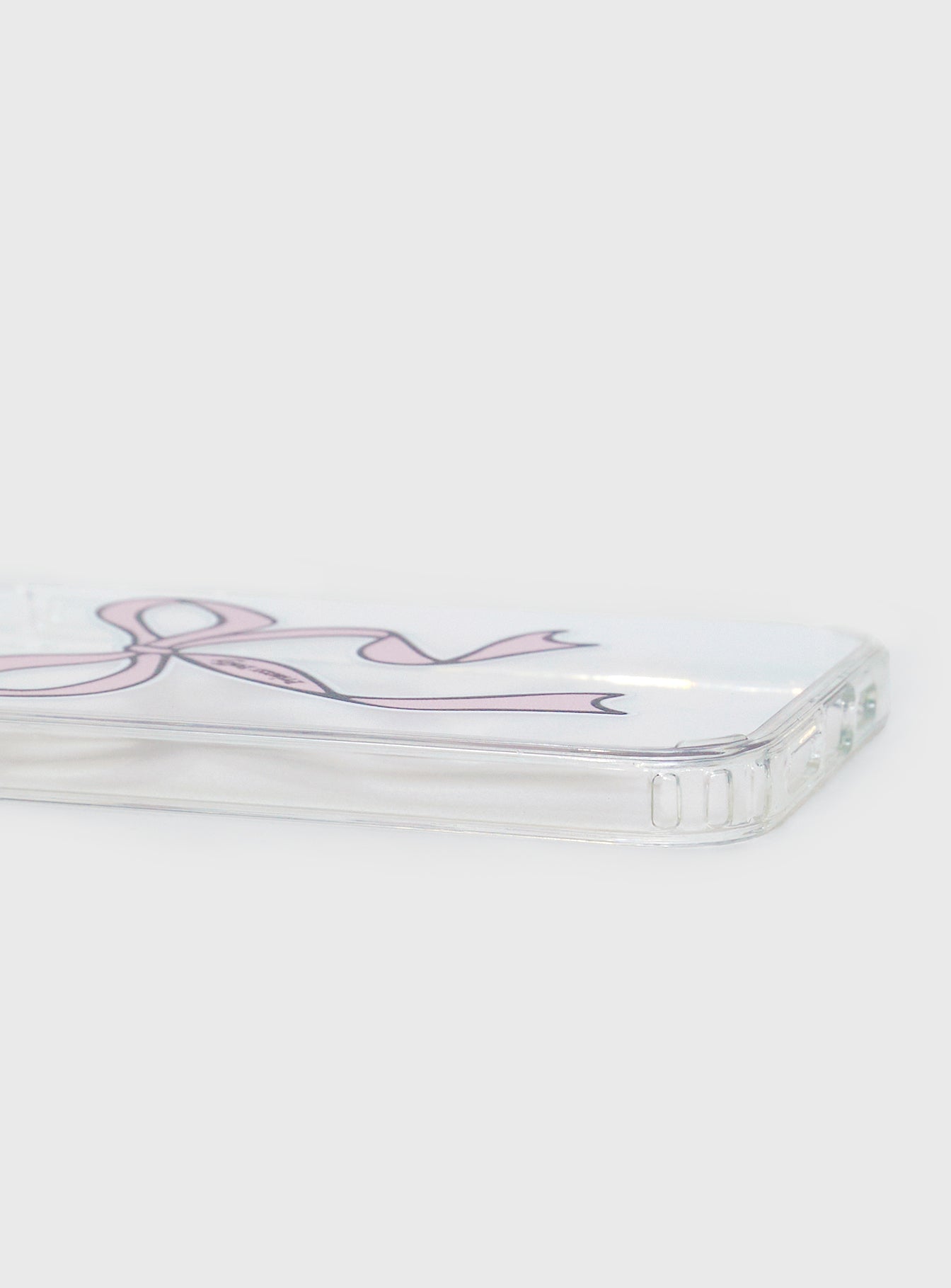 Bow Down Iphone Case Clear / Pink - Image 3