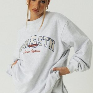 Jagger & Stone Vintage Oversized Sweatshirt Grey