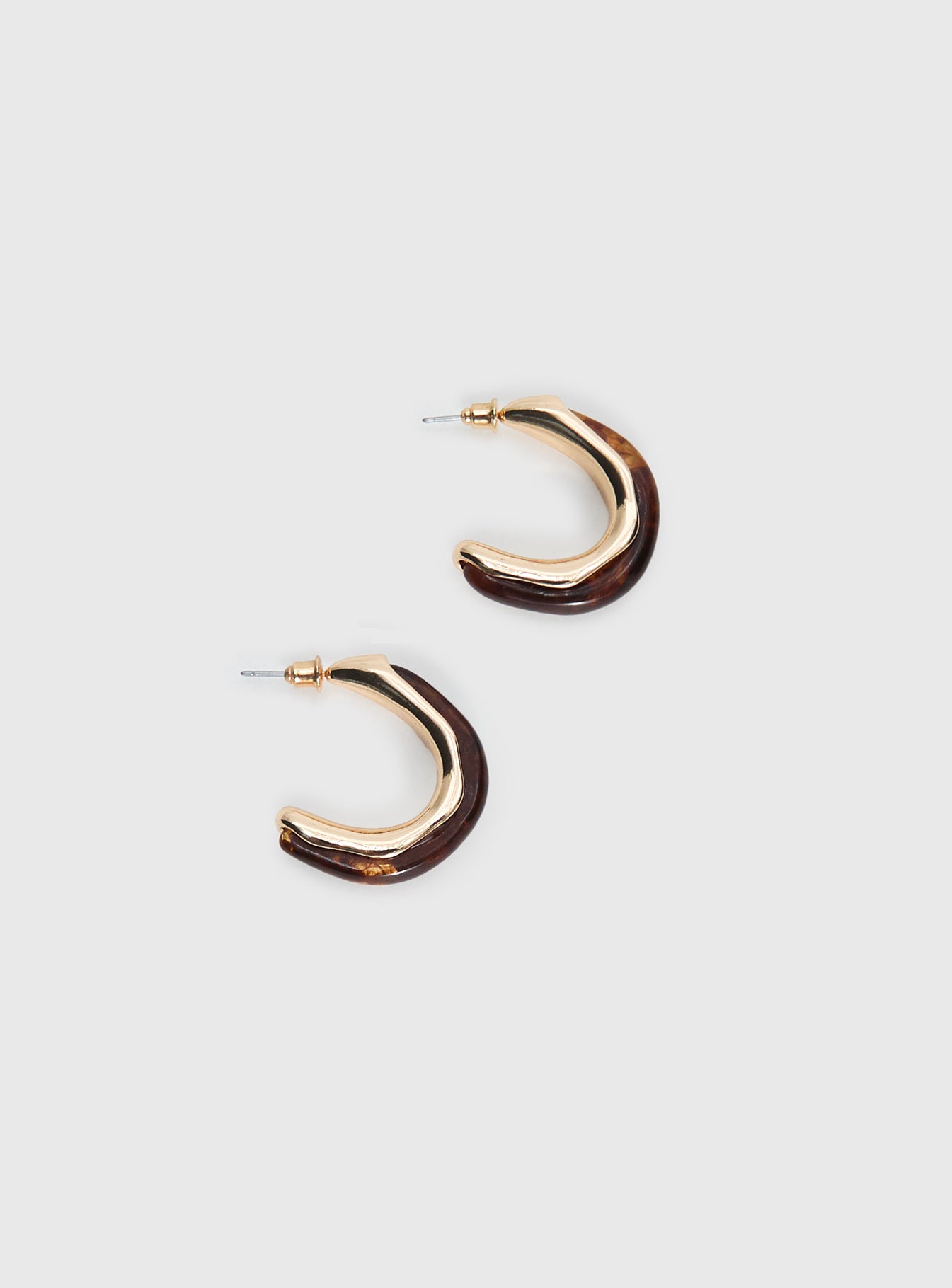 Still Love Hoop Earrings Gold / Brown - Image 3