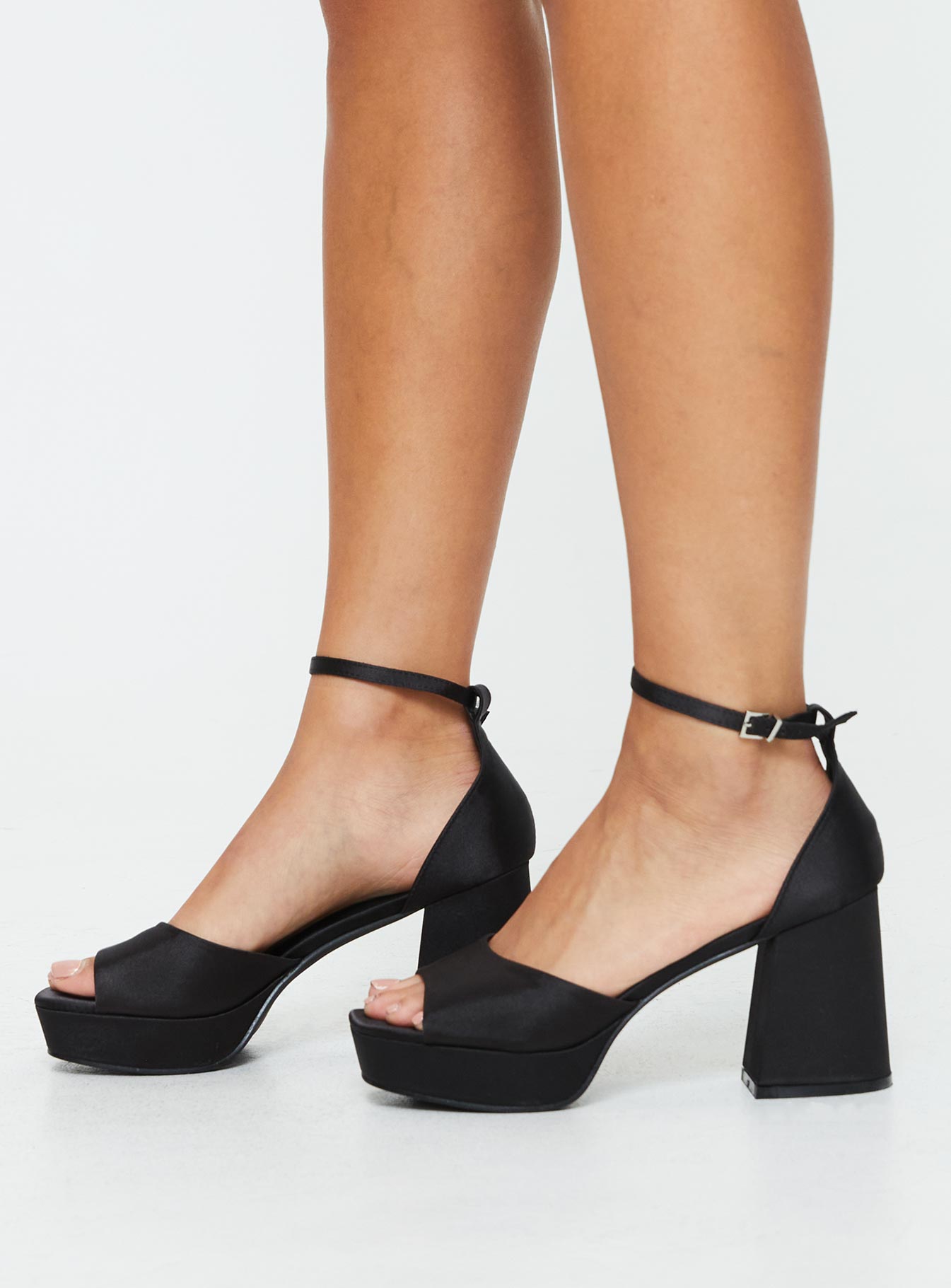 Therapy Ashton Heels Black Satin - Image 3