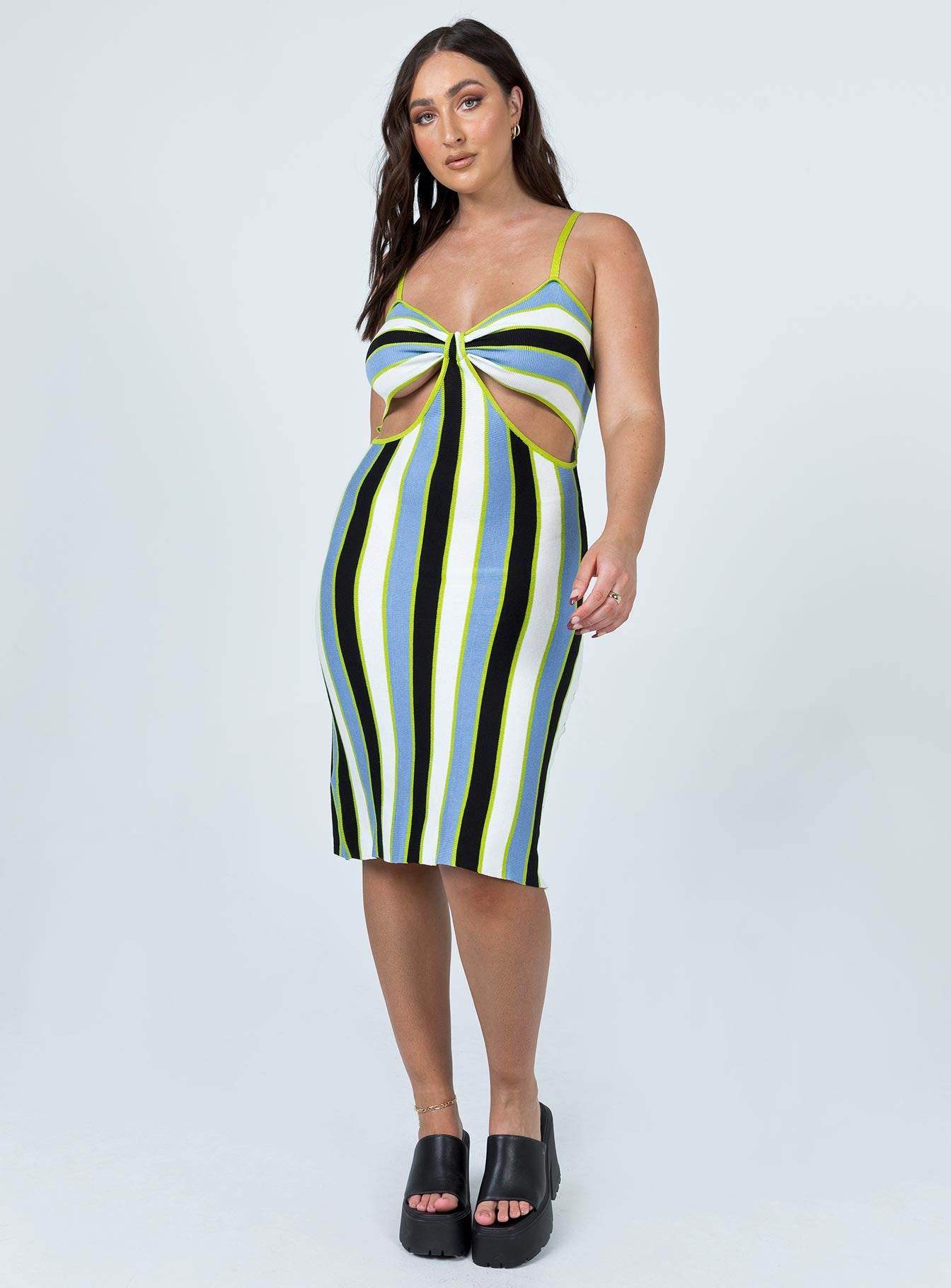 Parker Mini Dress Multi Stripe - Image 3
