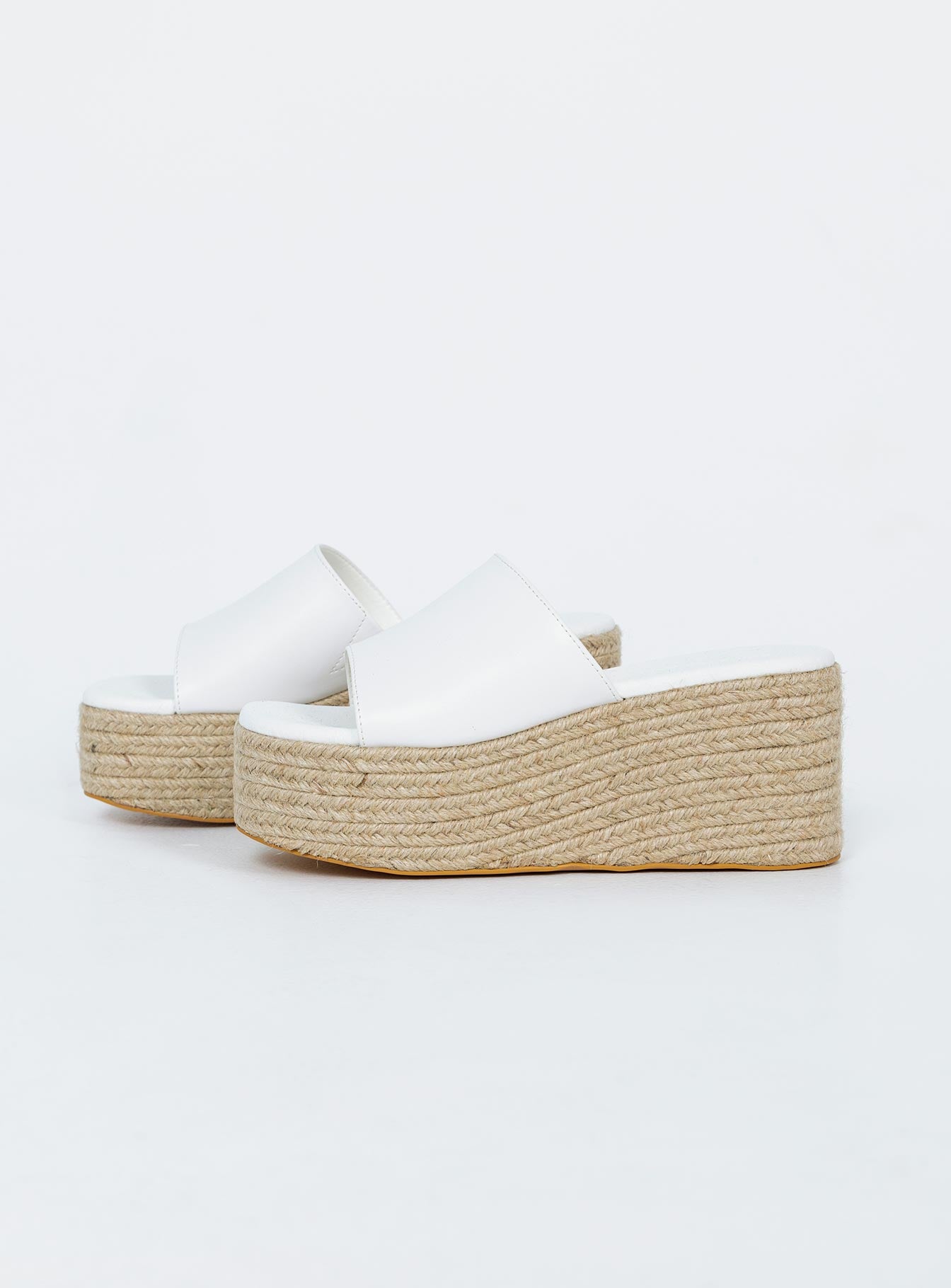 Arton Espadrille Platform Sandals White - Image 3