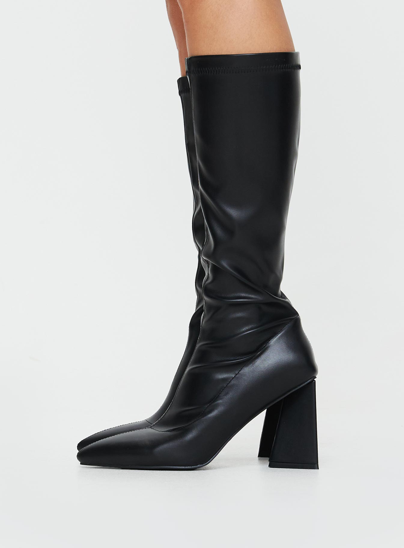 Vibe Knee High Boots Black - Image 3