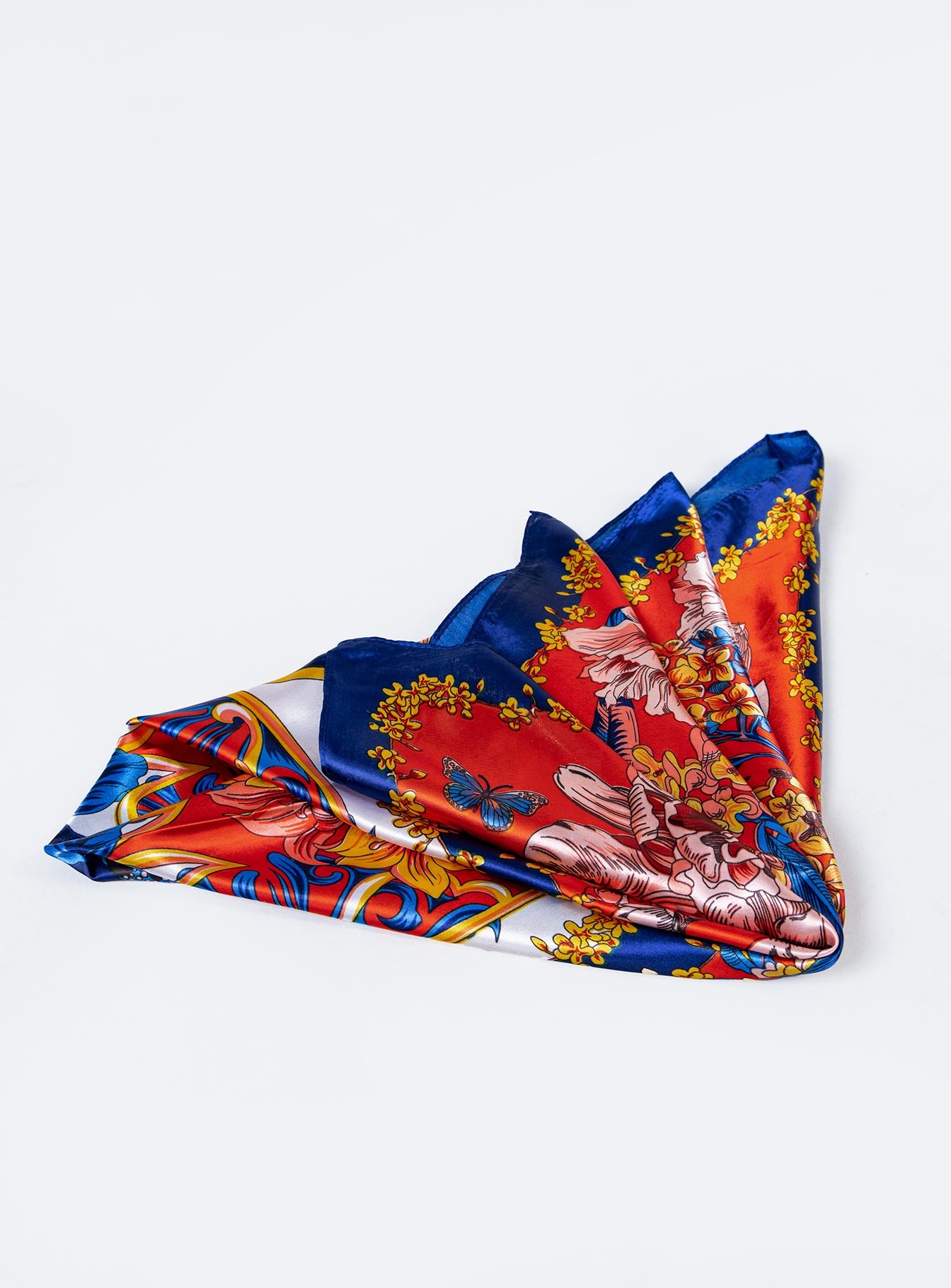 Milano Satin Scarf Navy - Image 3