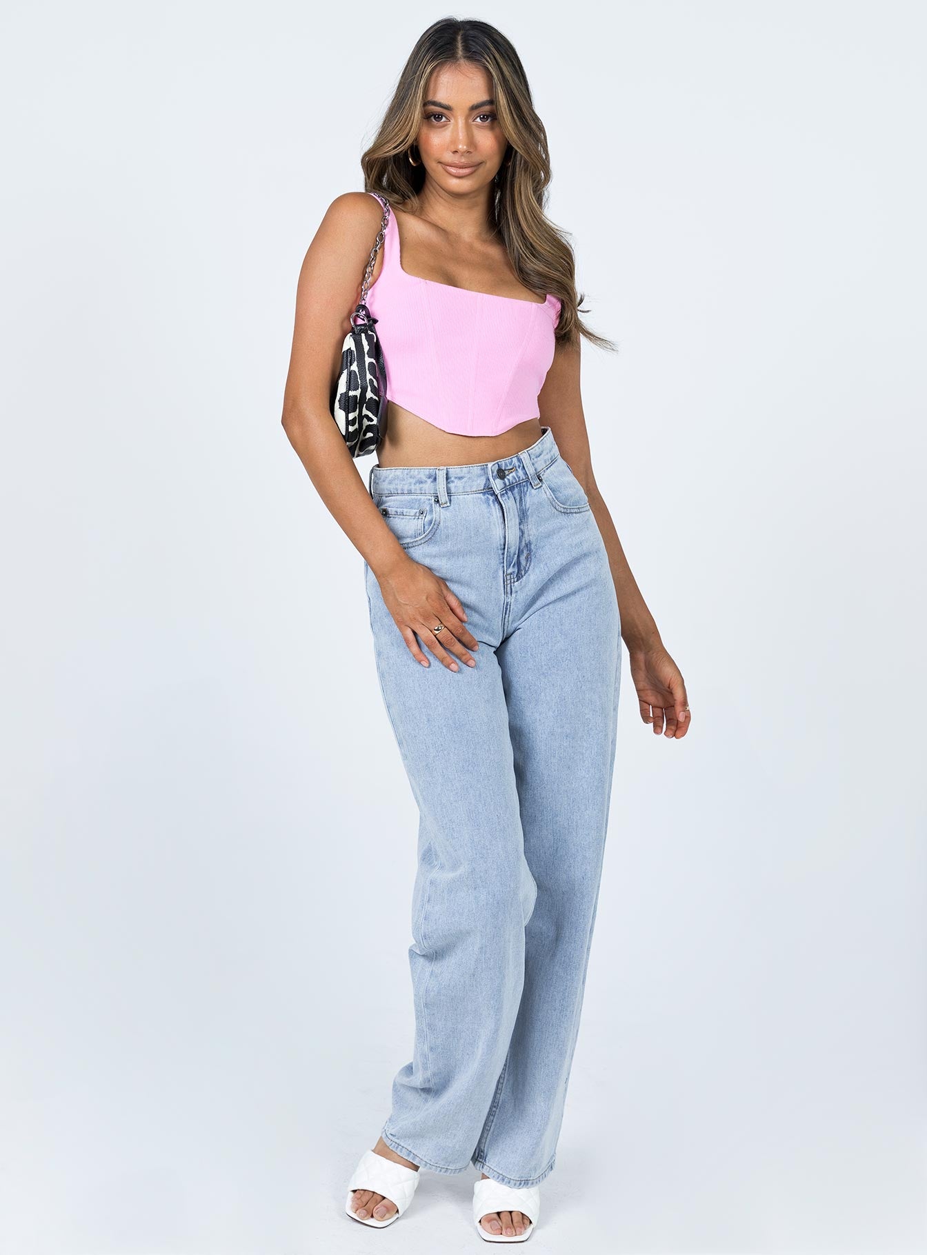 Kaeshia Rib Bustier Pink Lower Impact - Image 2