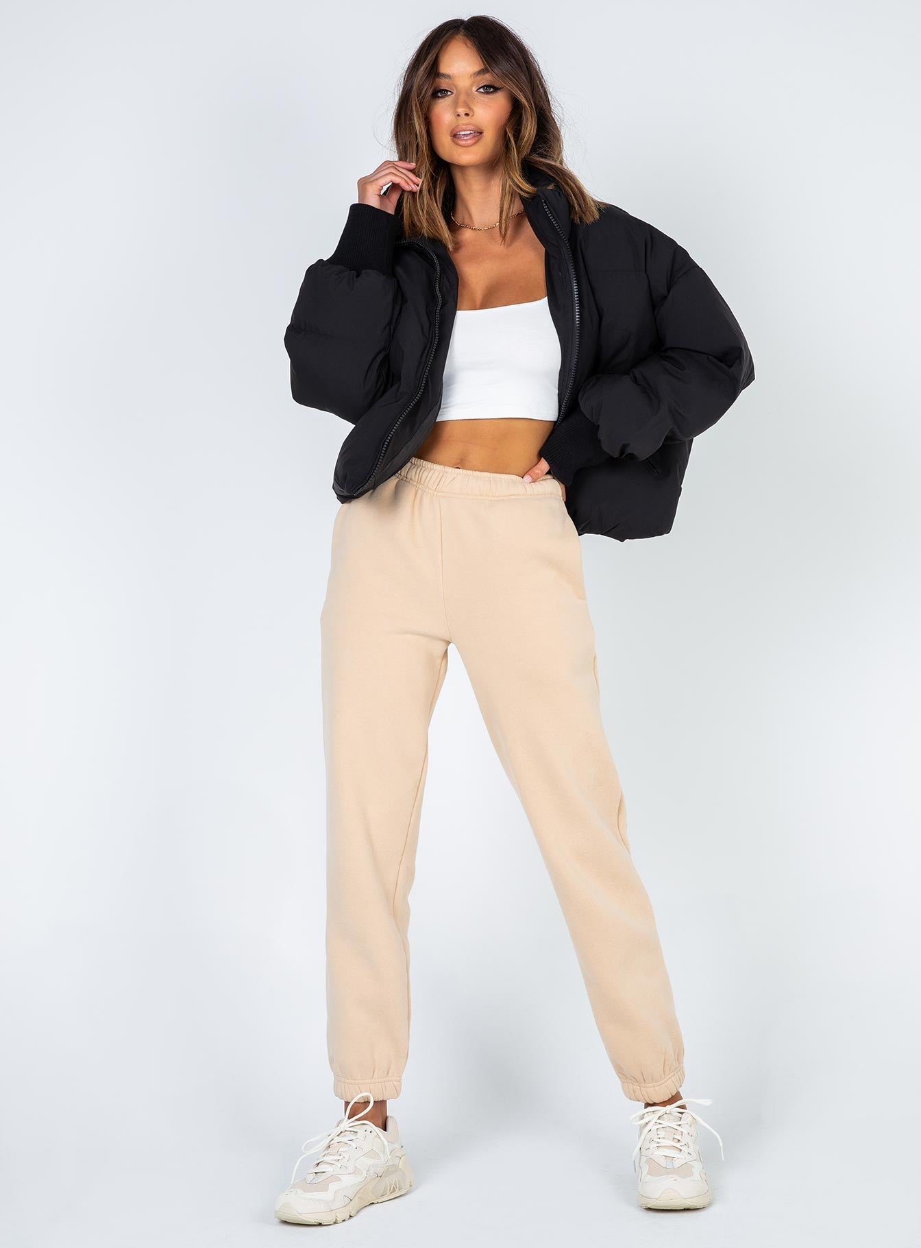 Abe Puffer Jacket Black - Image 3