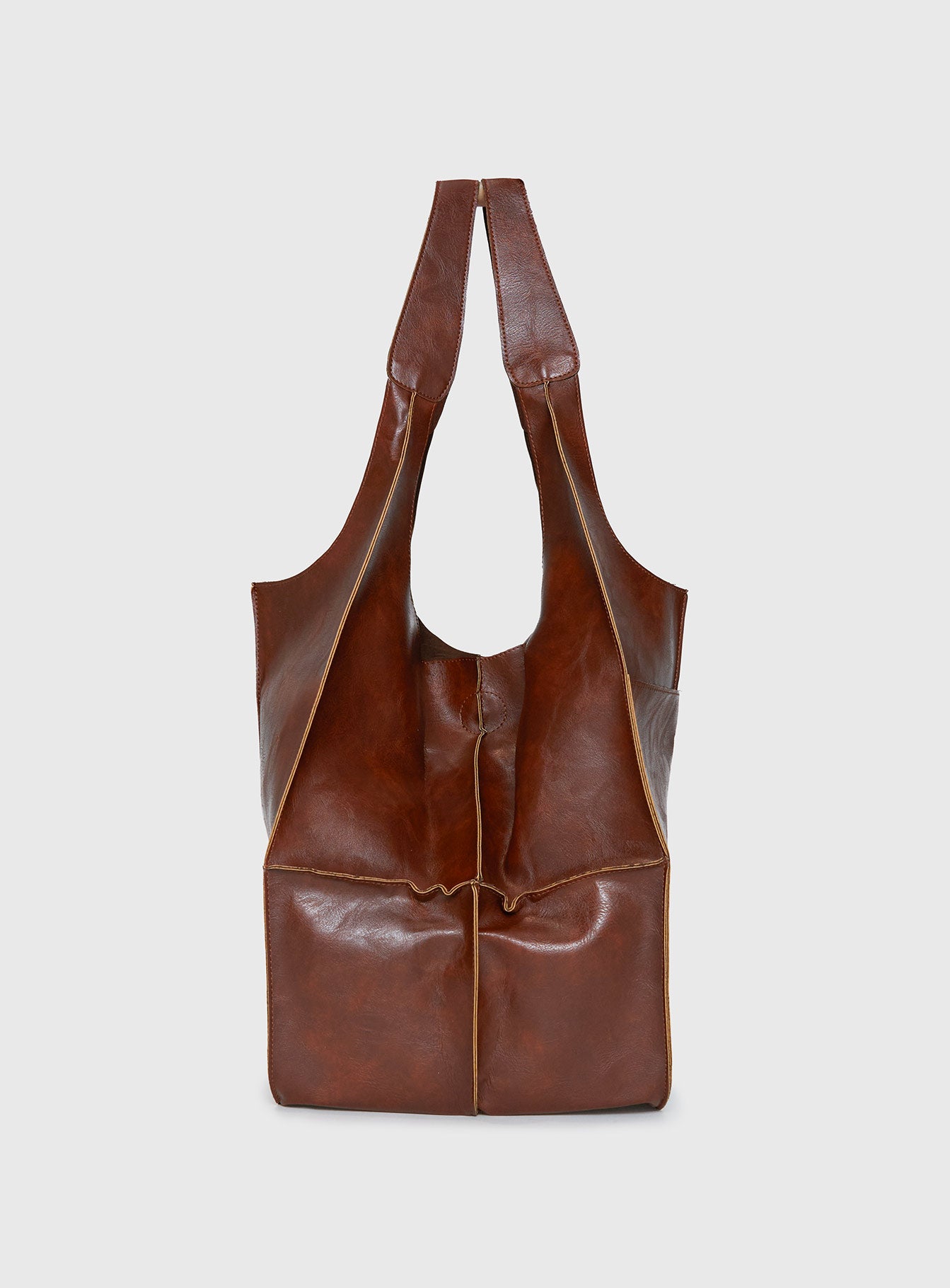 No One Else Oversized Tote Bag Brown - Image 3