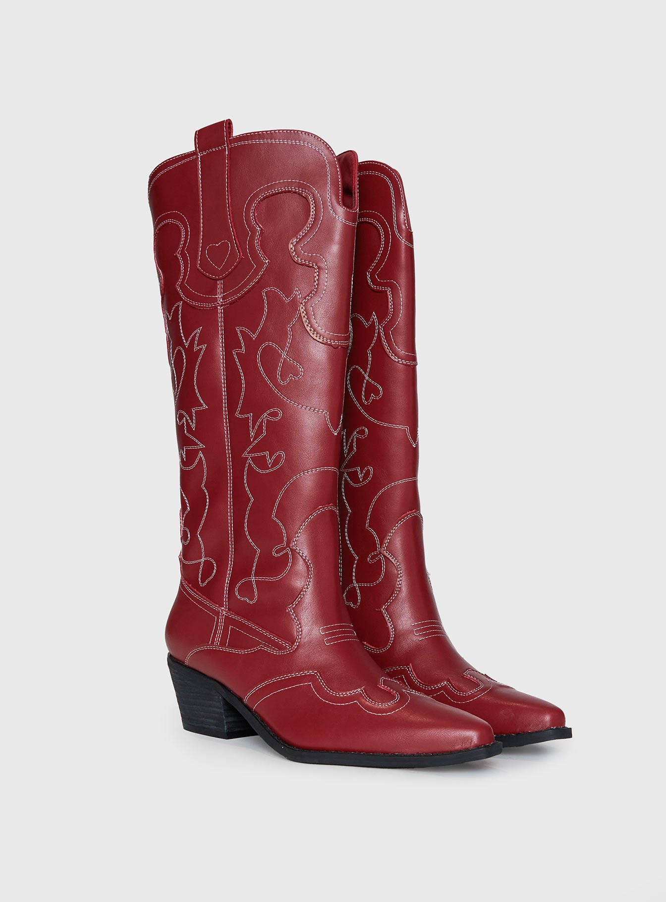 Therapy Malvin Cowboy Boots Cherry - Image 3