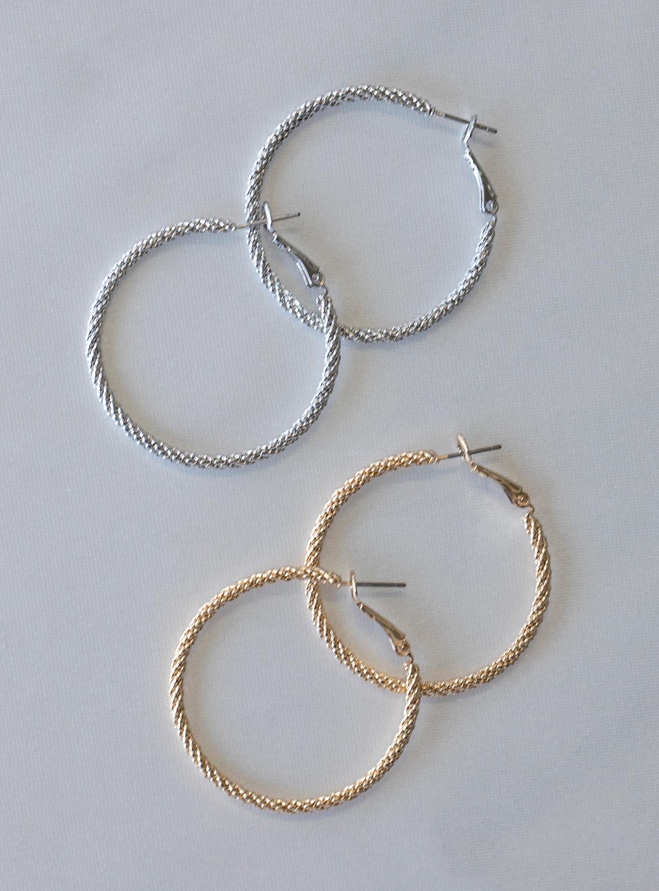 Fischer Hoop Earring Pack Gold / Silver - Image 3