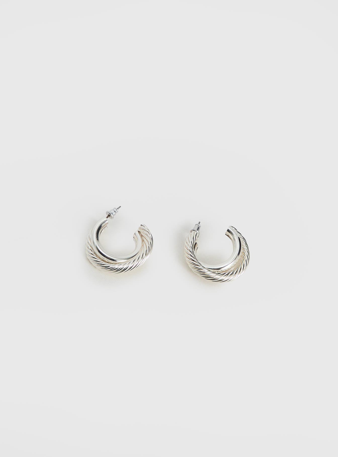 Aster Layered Hoops Silver - Image 3