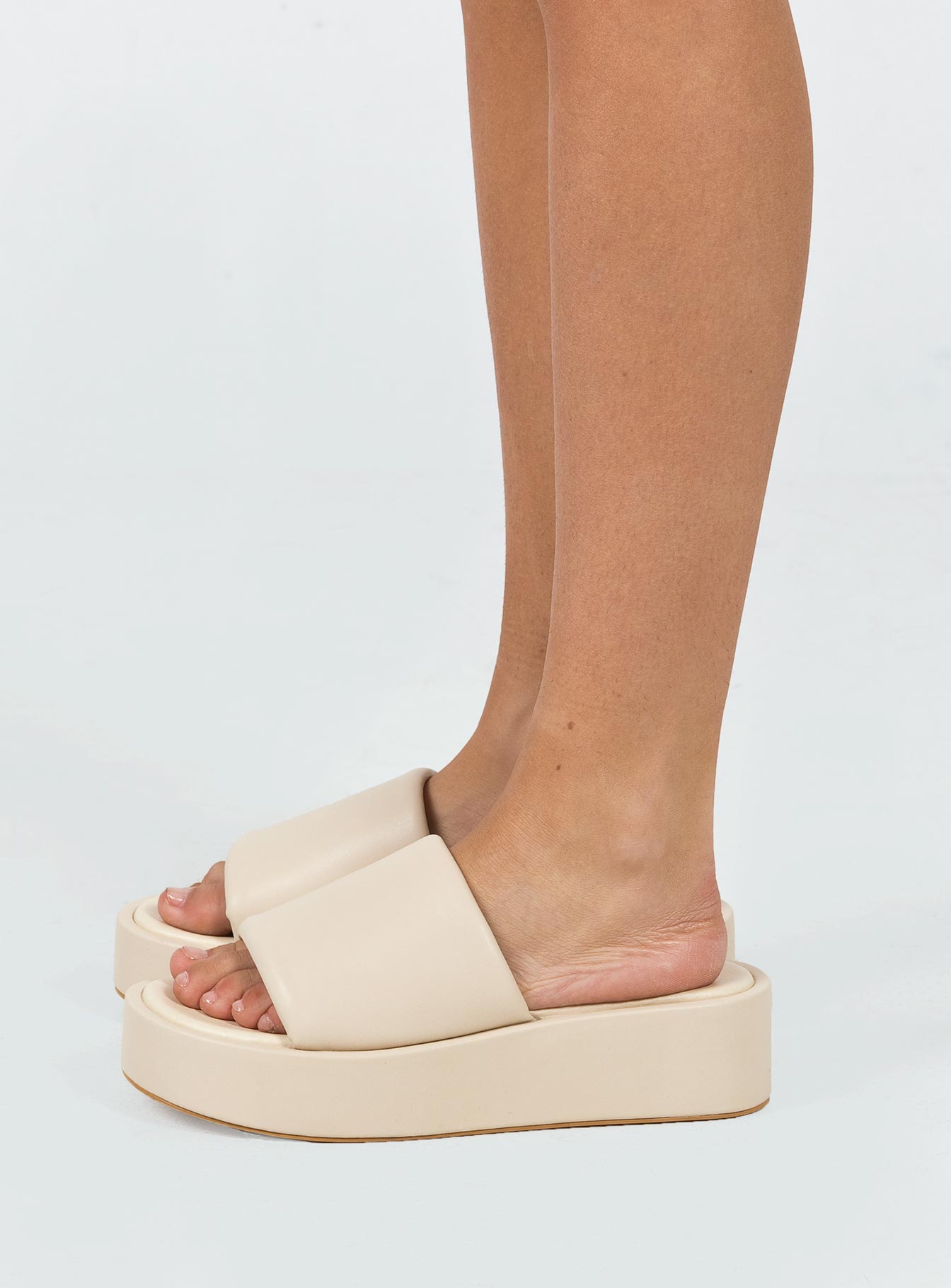 Satya Platform Sandals Cream - Image 3