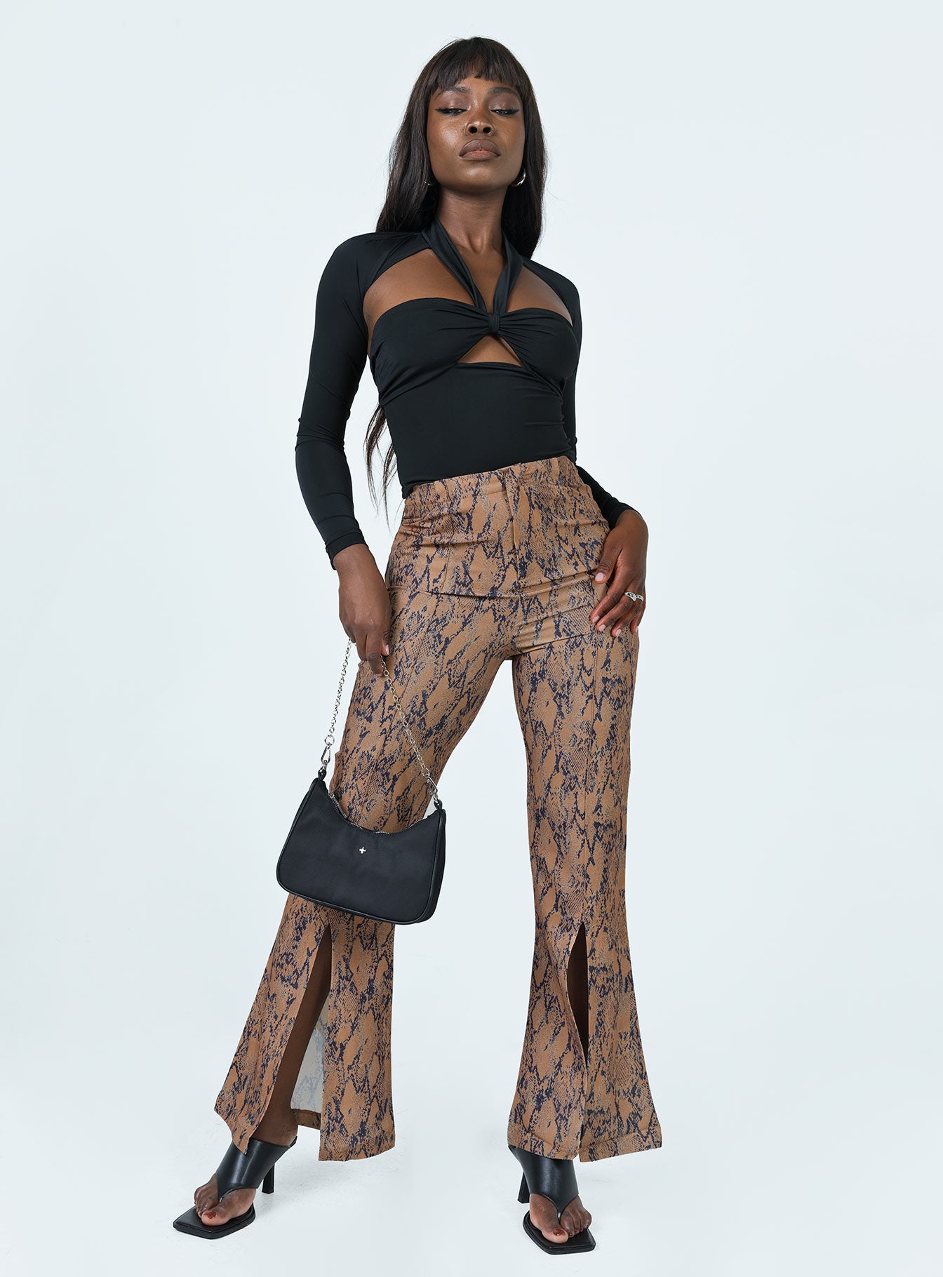 Devotion Snake Print Pants Brown - Image 2