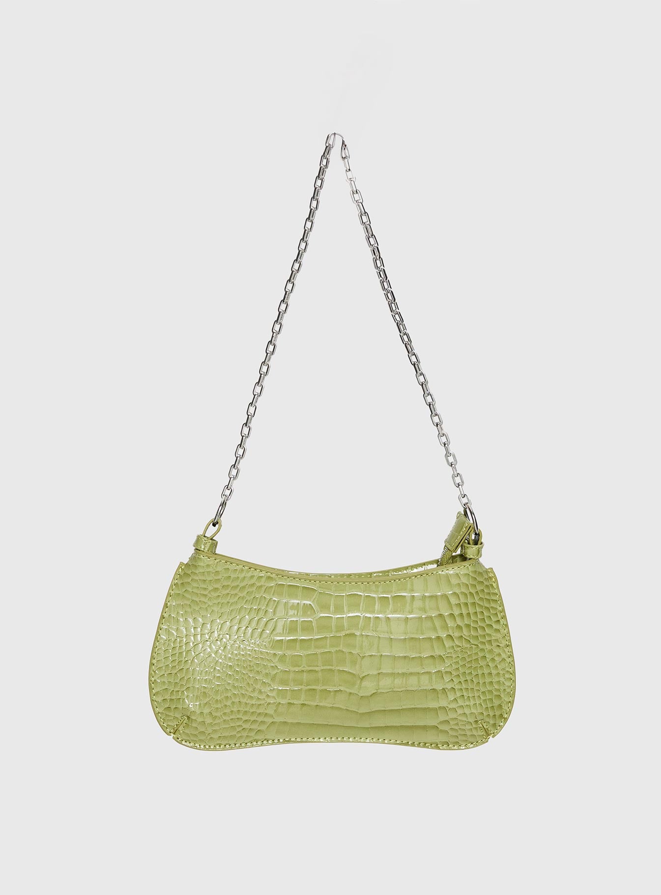 Gwynne Faux Leather Shoulder Bag Green - Image 3