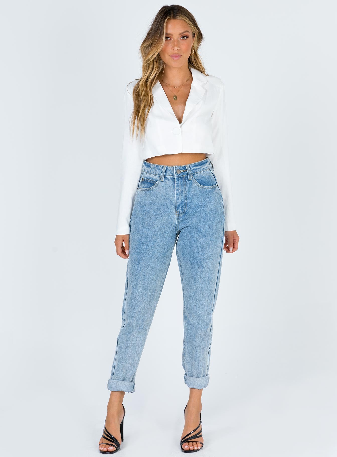 Tyler Jean Mom Jean Mid Wash Denim - Image 2