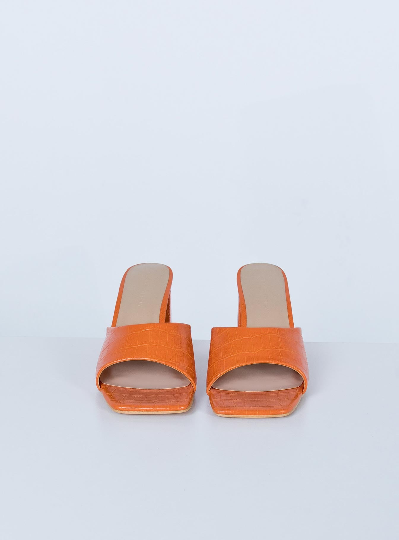 Sunset Boulevard Heels Orange Croc - Image 2