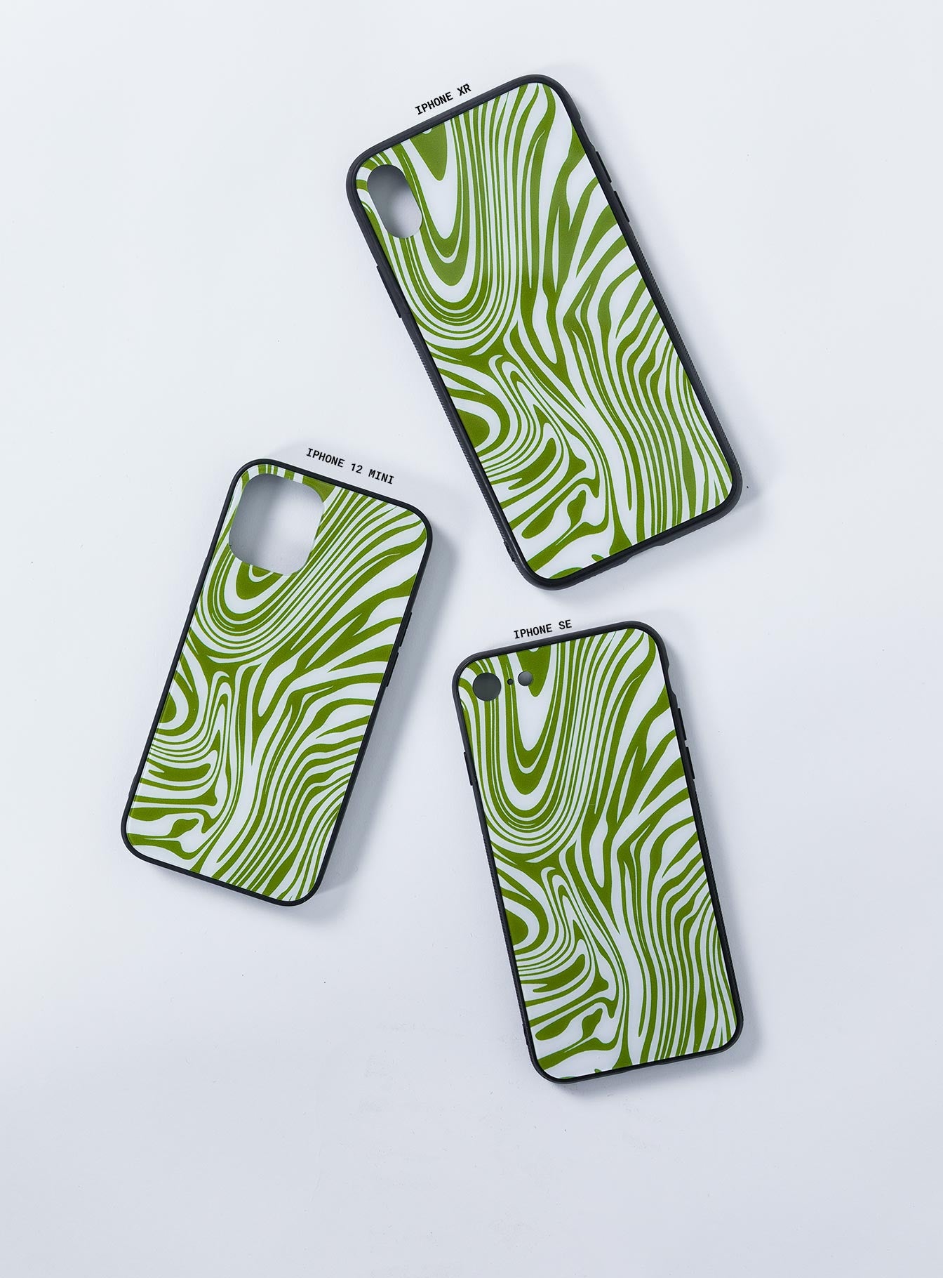 Psychedelic iPhone Case Green / White - Image 3