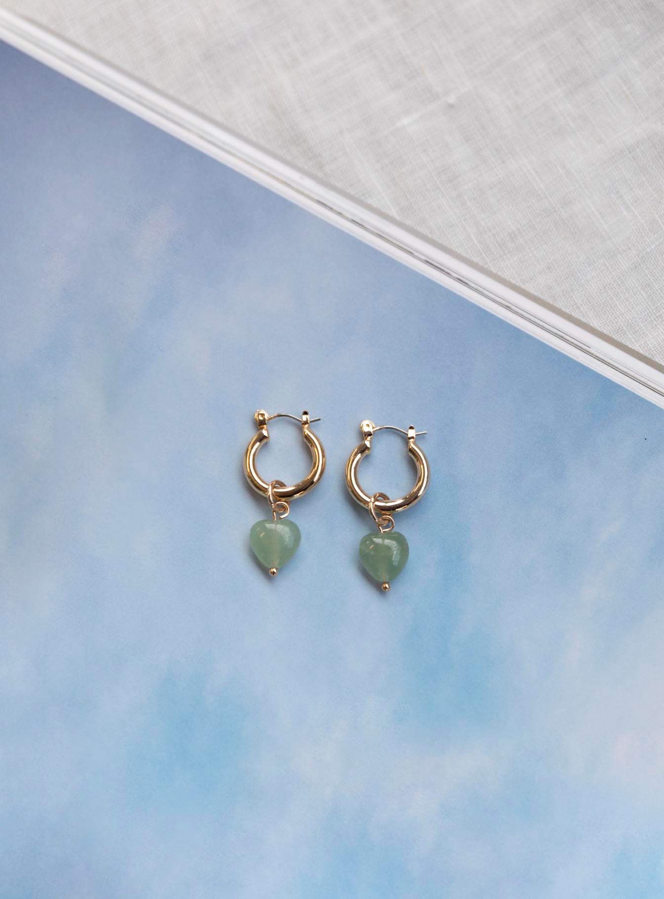 Breaking Hearts Earrings Green - Image 2