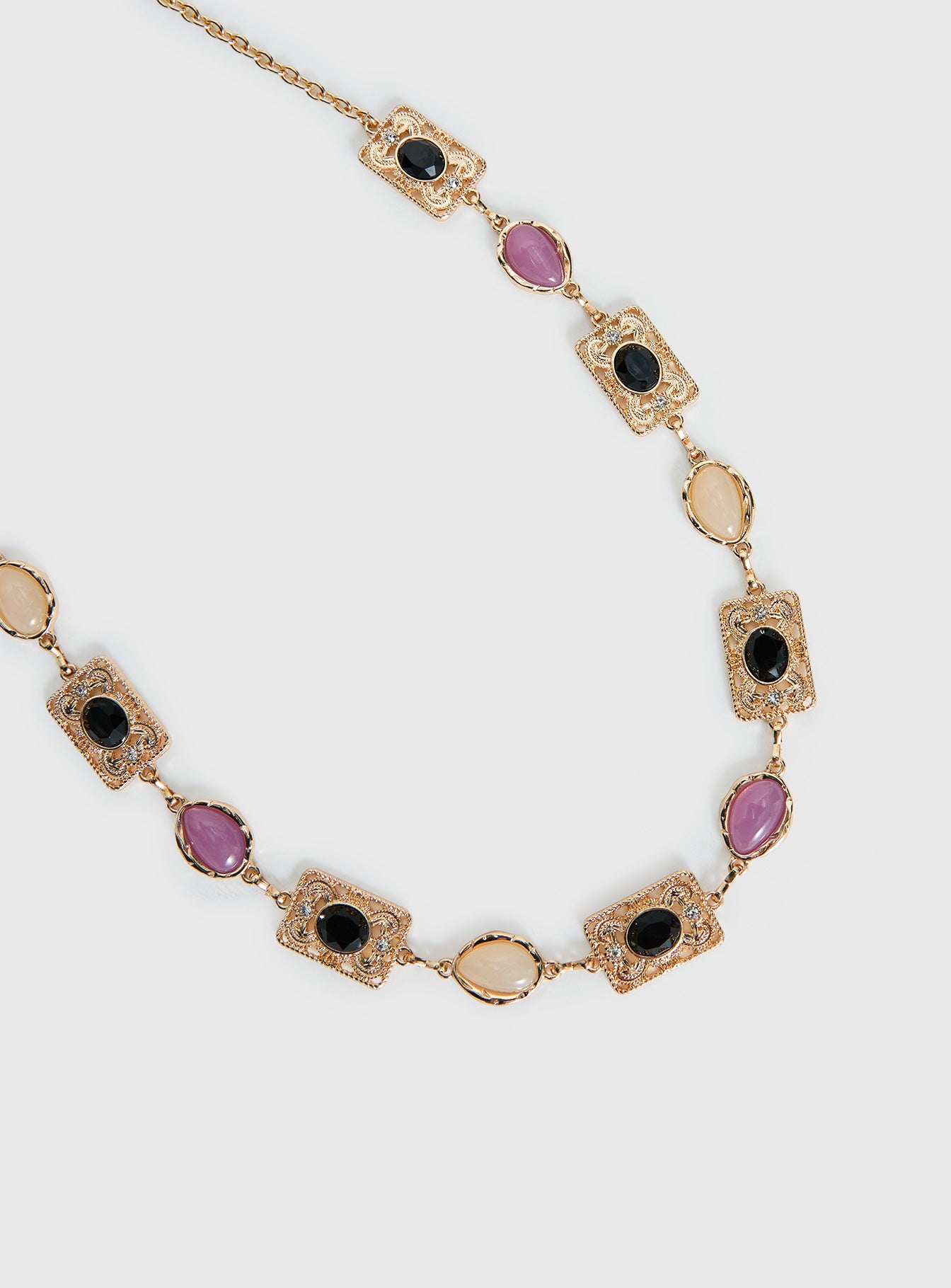 Dulce Vita Gemstone Chain Belt Gold - Image 3