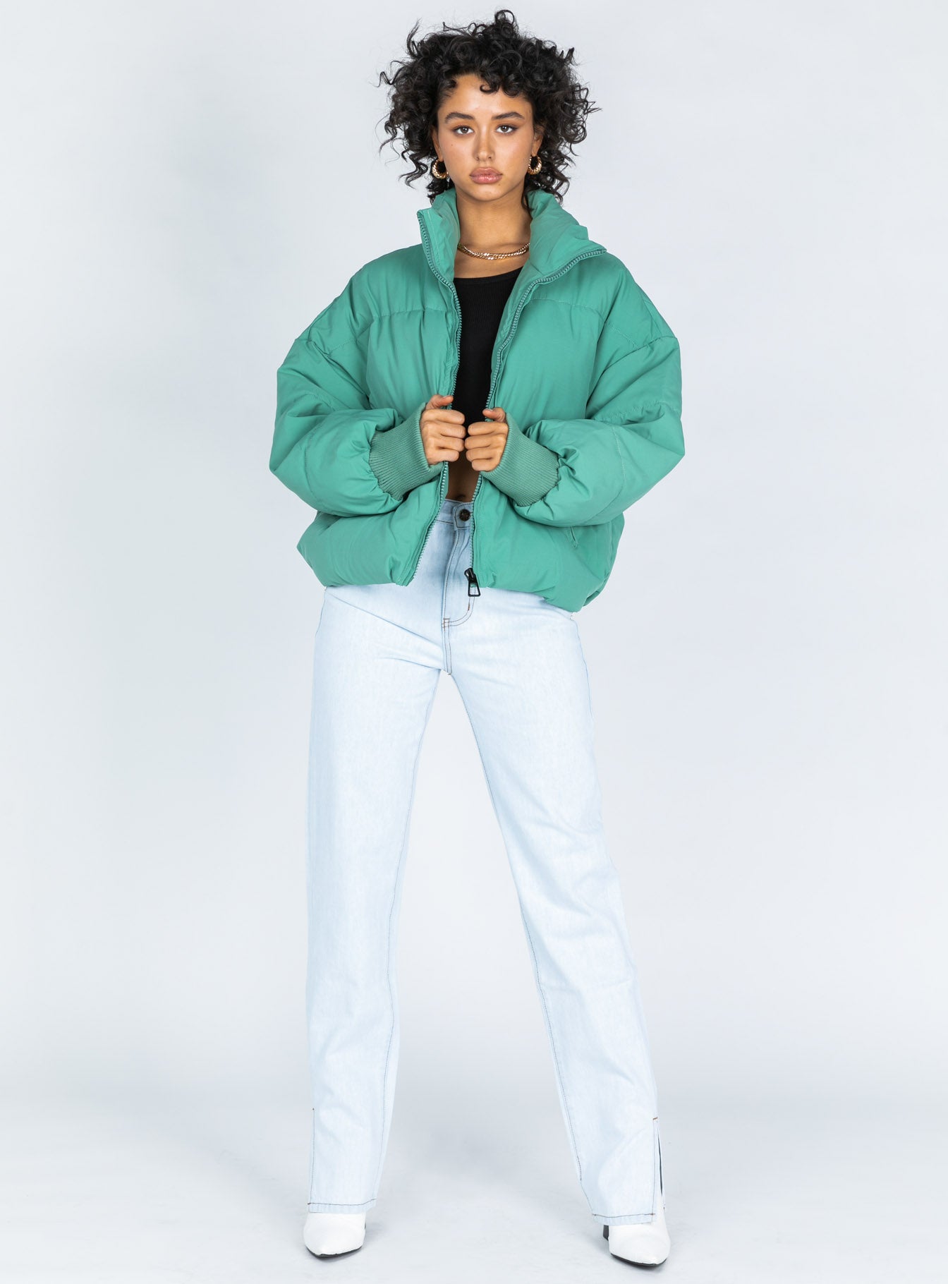 Abe Puffer Jacket Green - Image 2