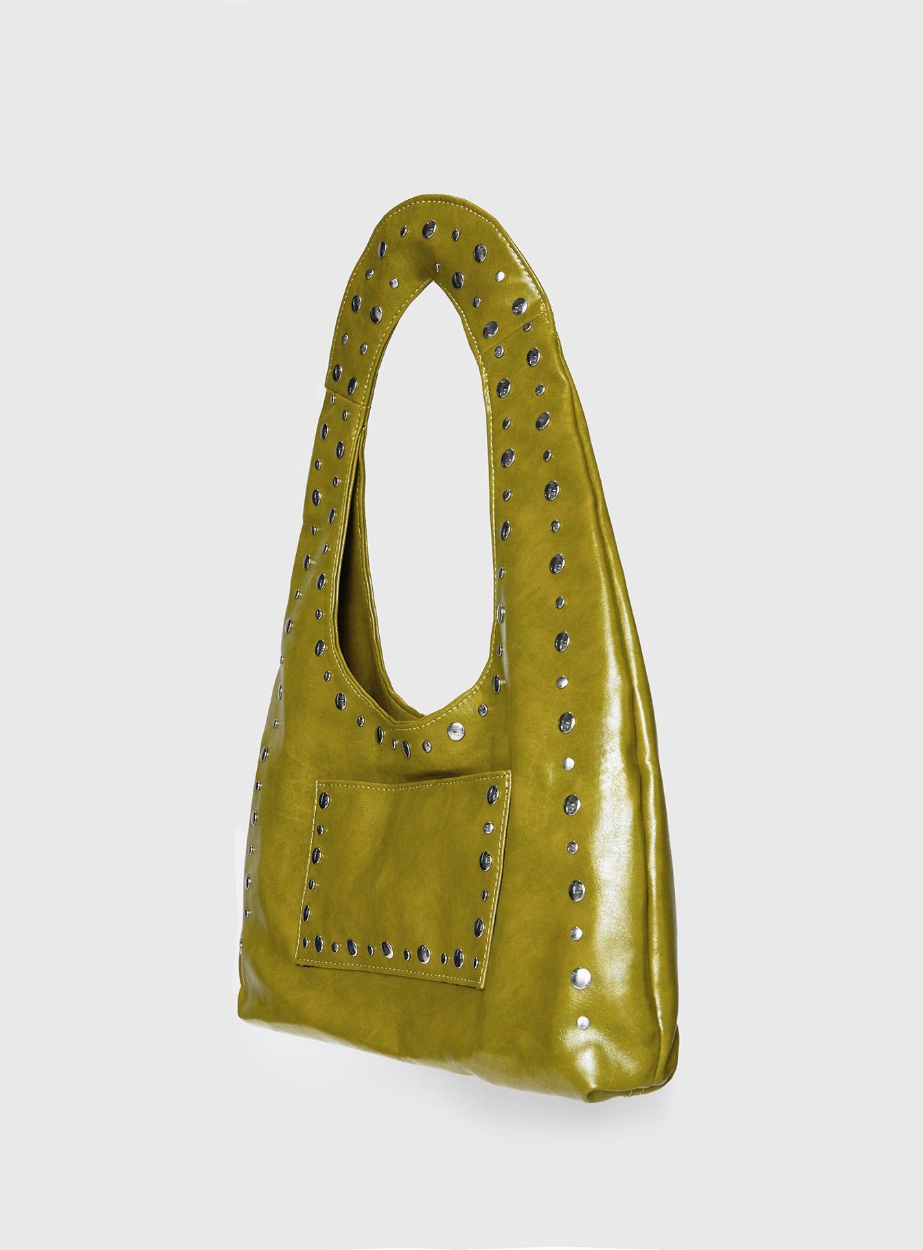 Bankes Studded Shoulder Bag Green - Image 3