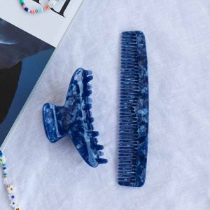Get Ready With Me Hair Clip and Comb Set Blue